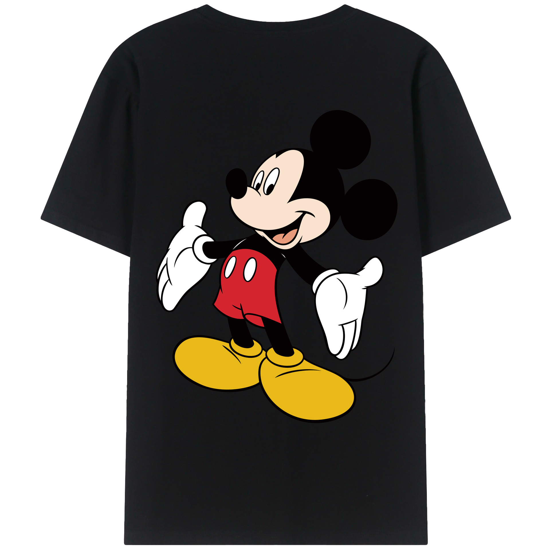 ミッキーマウス Mickey Mouse レディース半袖Tシャツ(バックプリント)