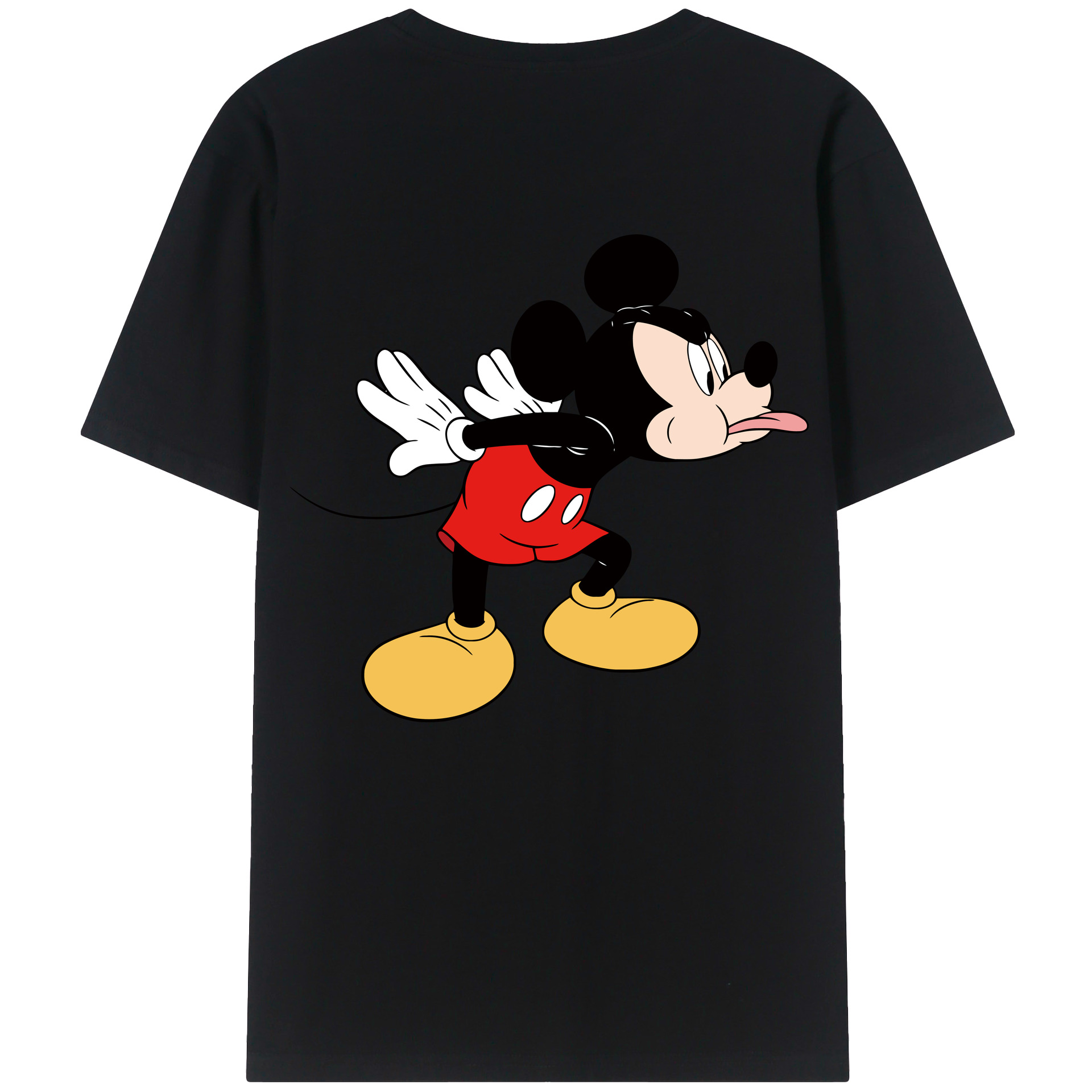 ミッキーマウス Mickey Mouse レディース半袖Tシャツ(バックプリント)