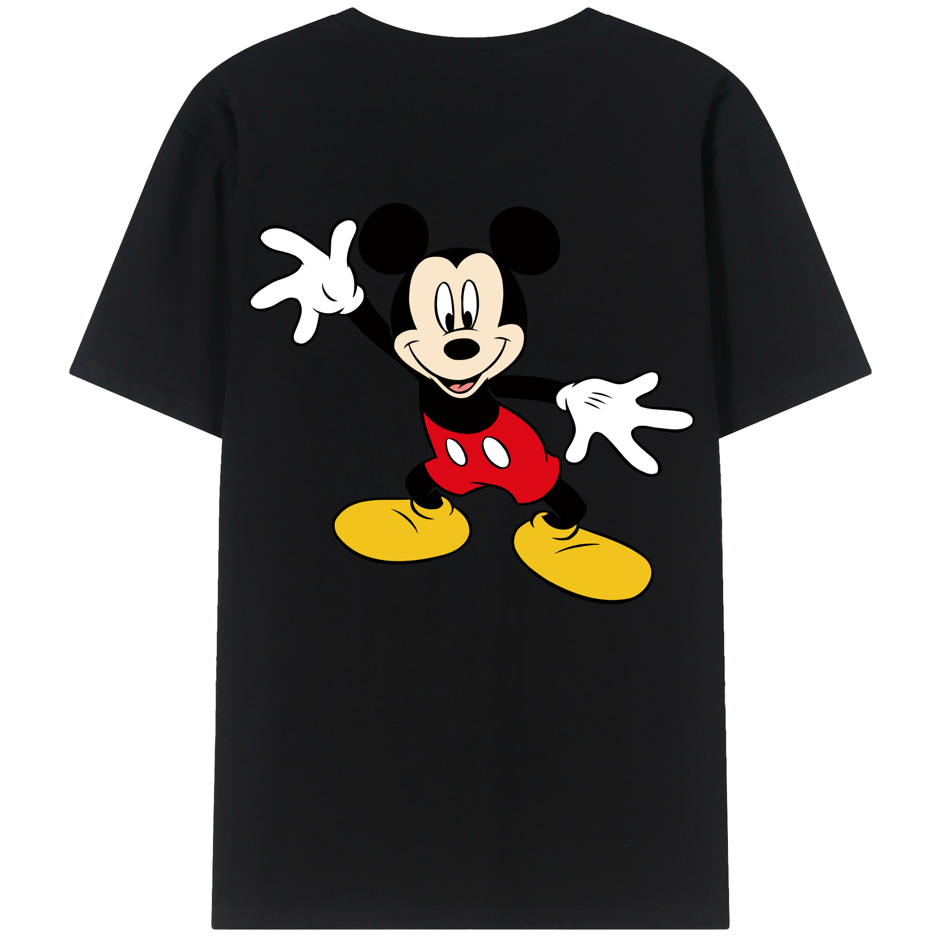 ミッキーマウス Mickey Mouse レディース半袖Tシャツ(バックプリント)