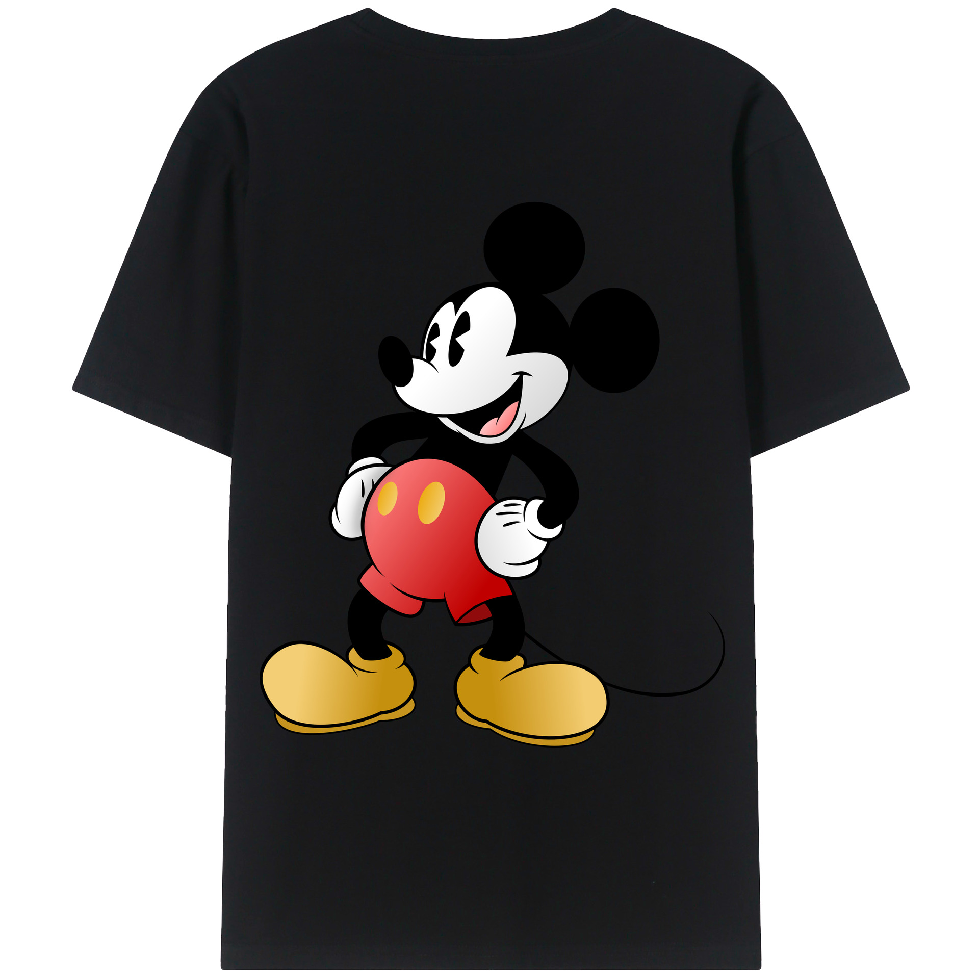 （画像用） ミッキーマウス Mickey Mouse レディース半袖Tシャツ(バックプリント)