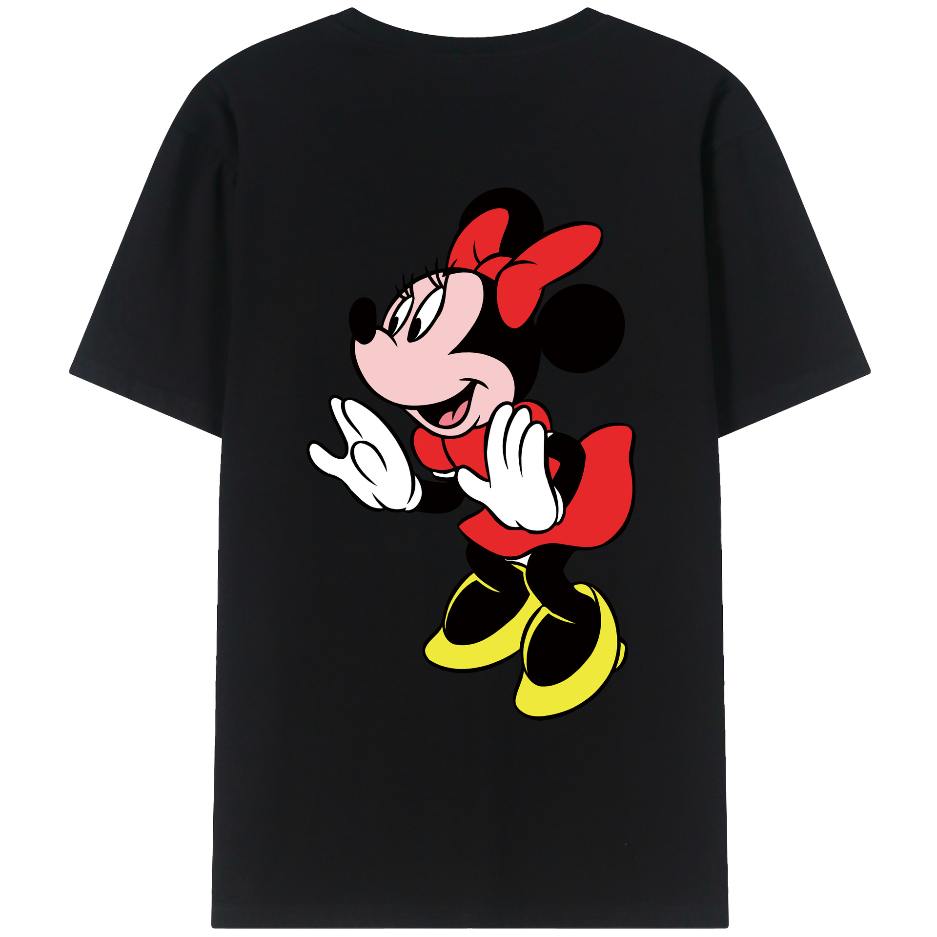 （画像用） ミッキーマウス Mickey Mouse レディース半袖Tシャツ(バックプリント)