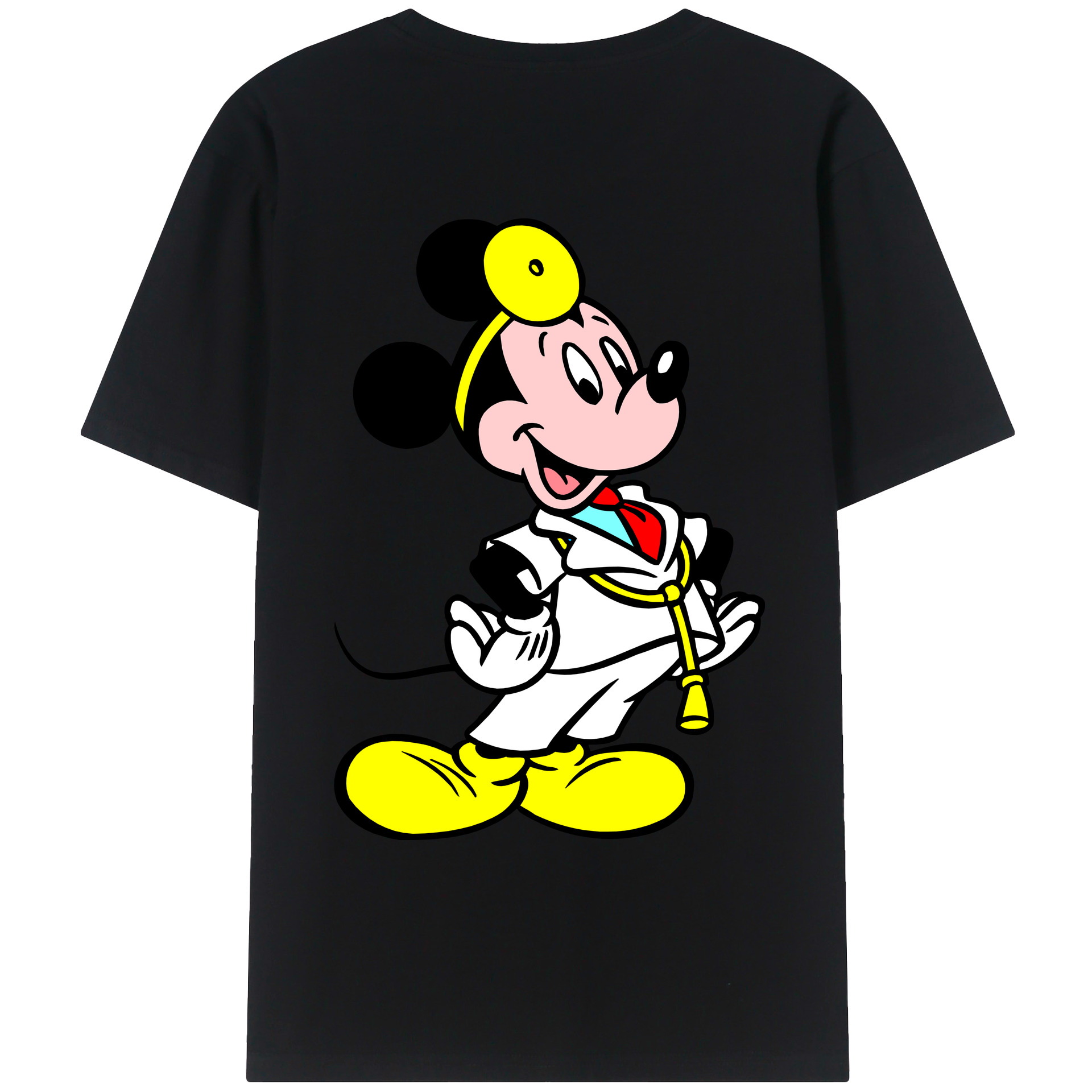 （画像用） ミッキーマウス Mickey Mouse レディース半袖Tシャツ(バックプリント)