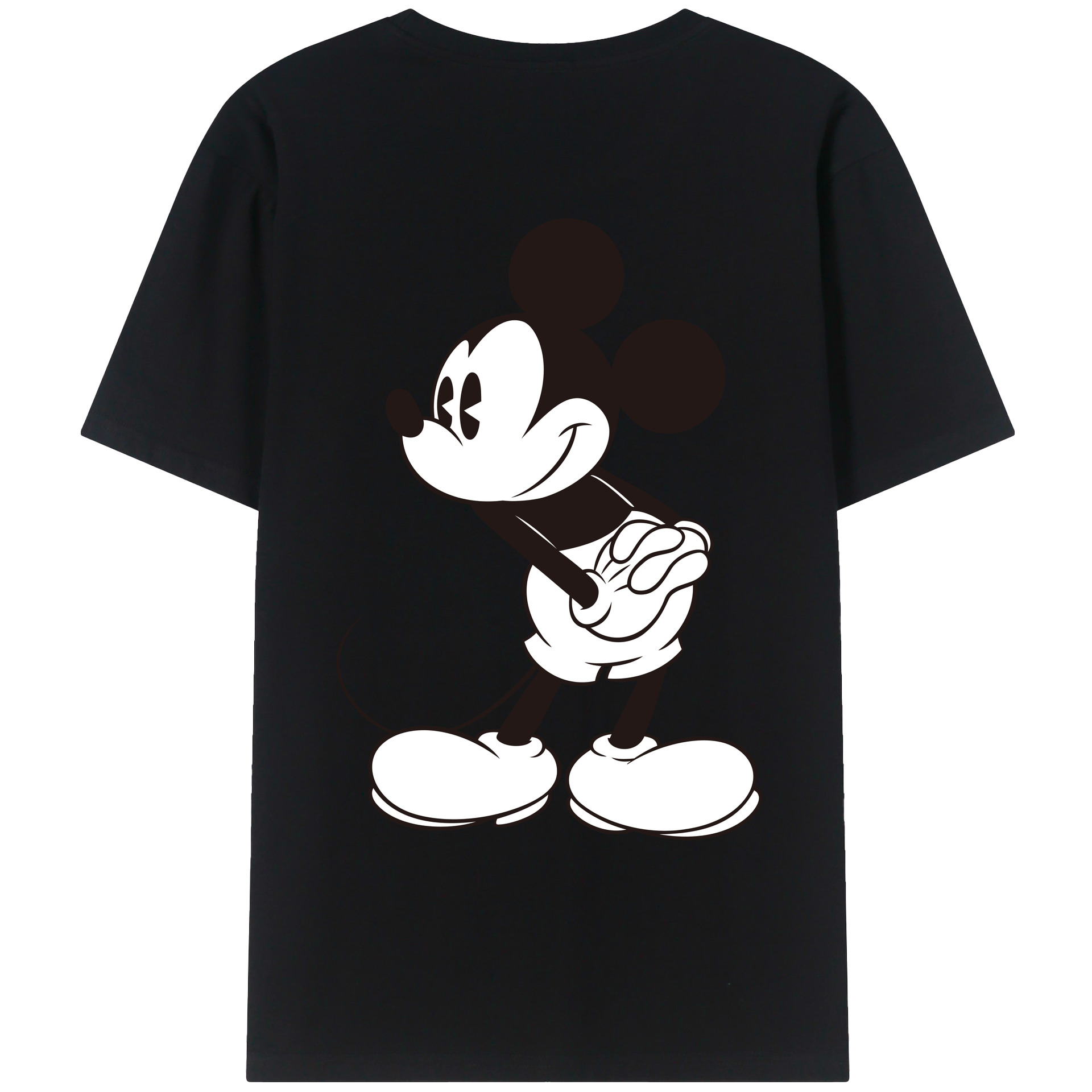（画像用） ミッキーマウス Mickey Mouse レディース半袖Tシャツ(バックプリント)