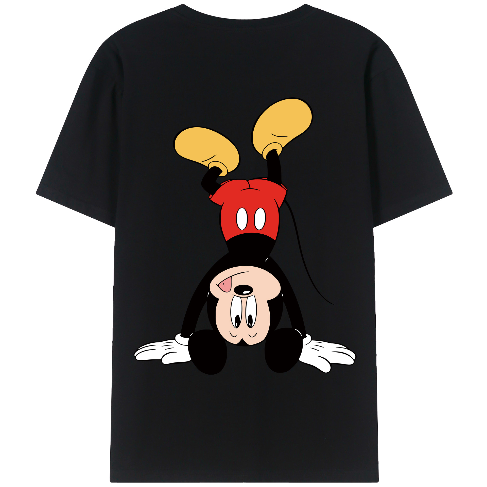 （画像用） ミッキーマウス Mickey Mouse レディース半袖Tシャツ(バックプリント)