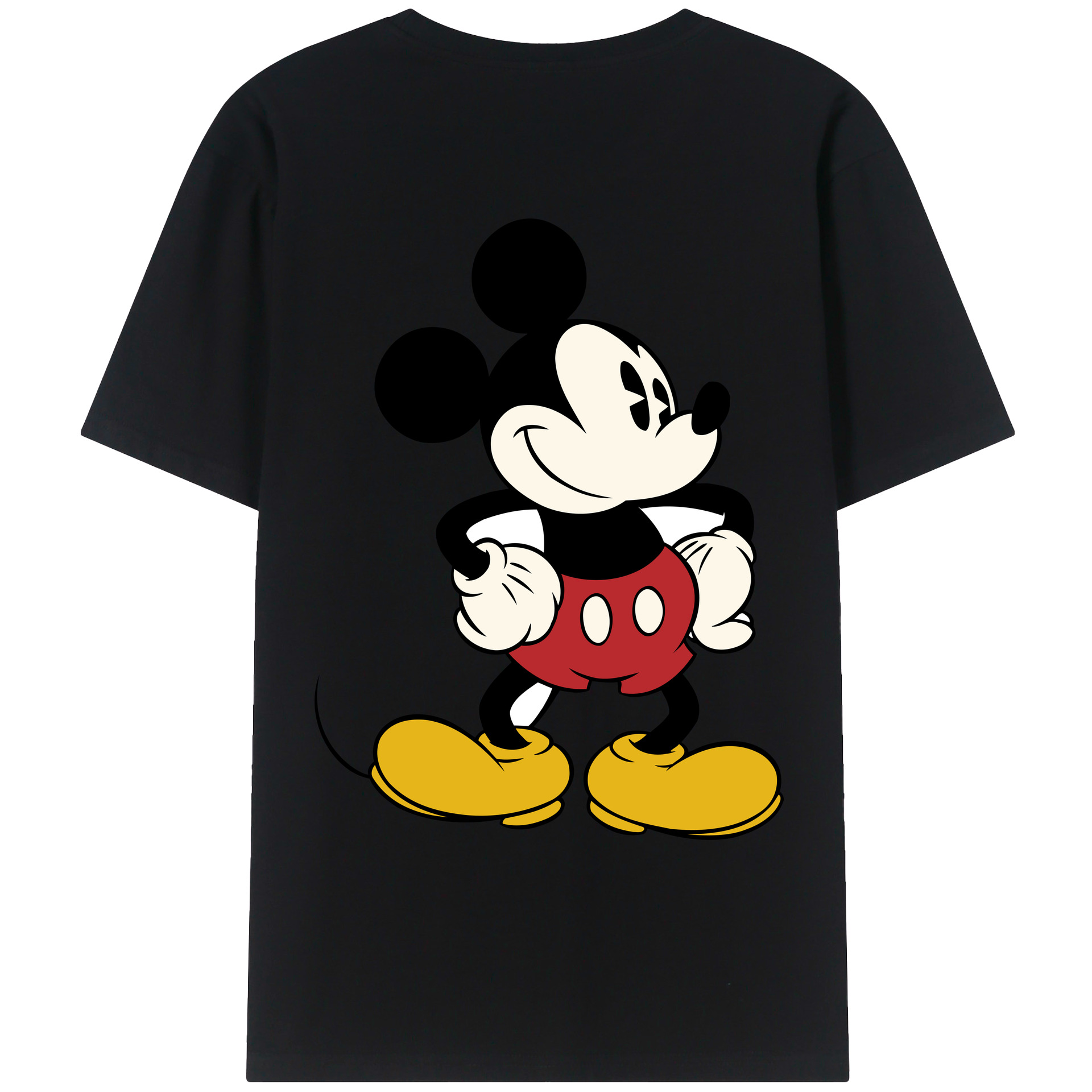 （画像用） ミッキーマウス Mickey Mouse レディース半袖Tシャツ(バックプリント)