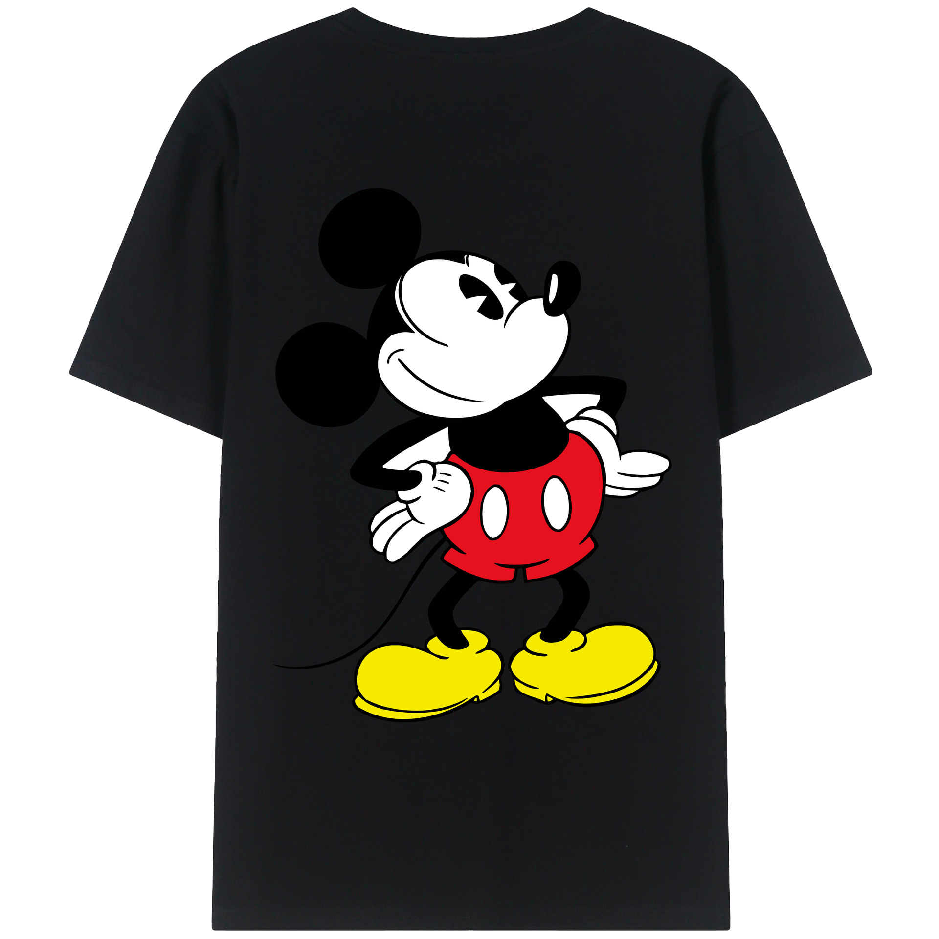 （画像用） ミッキーマウス Mickey Mouse レディース半袖Tシャツ(バックプリント)