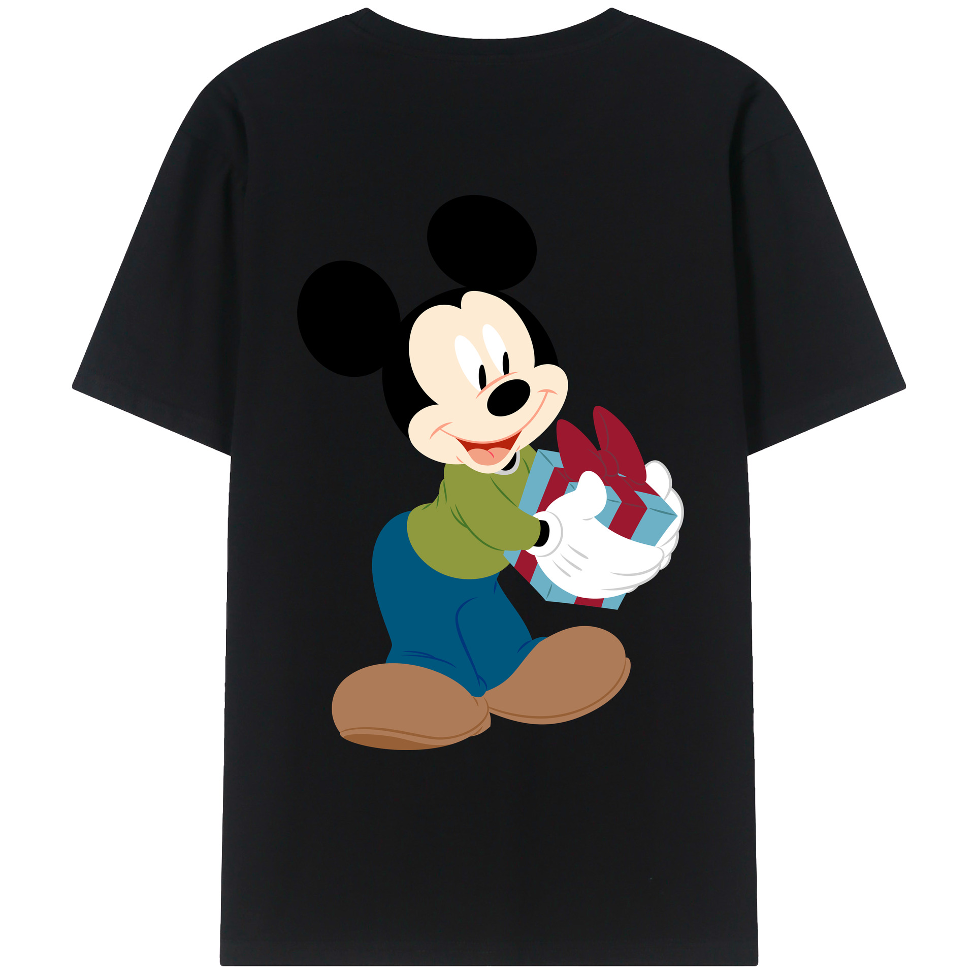 （画像用） ミッキーマウス Mickey Mouse レディース半袖Tシャツ(バックプリント)