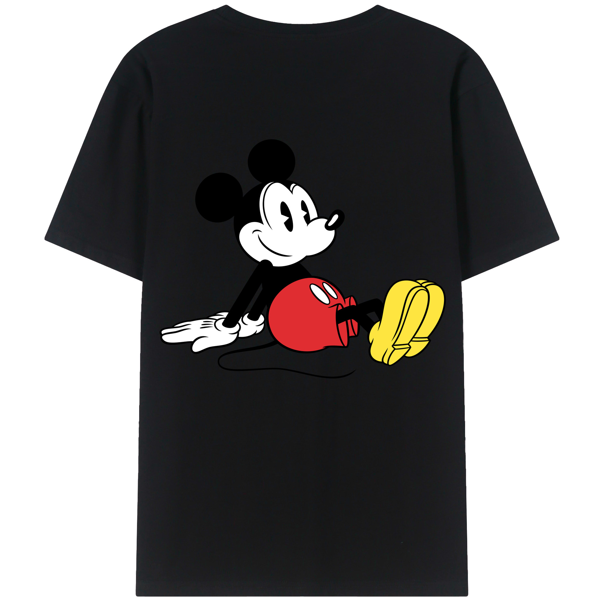 （画像用） ミッキーマウス Mickey Mouse レディース半袖Tシャツ(バックプリント)