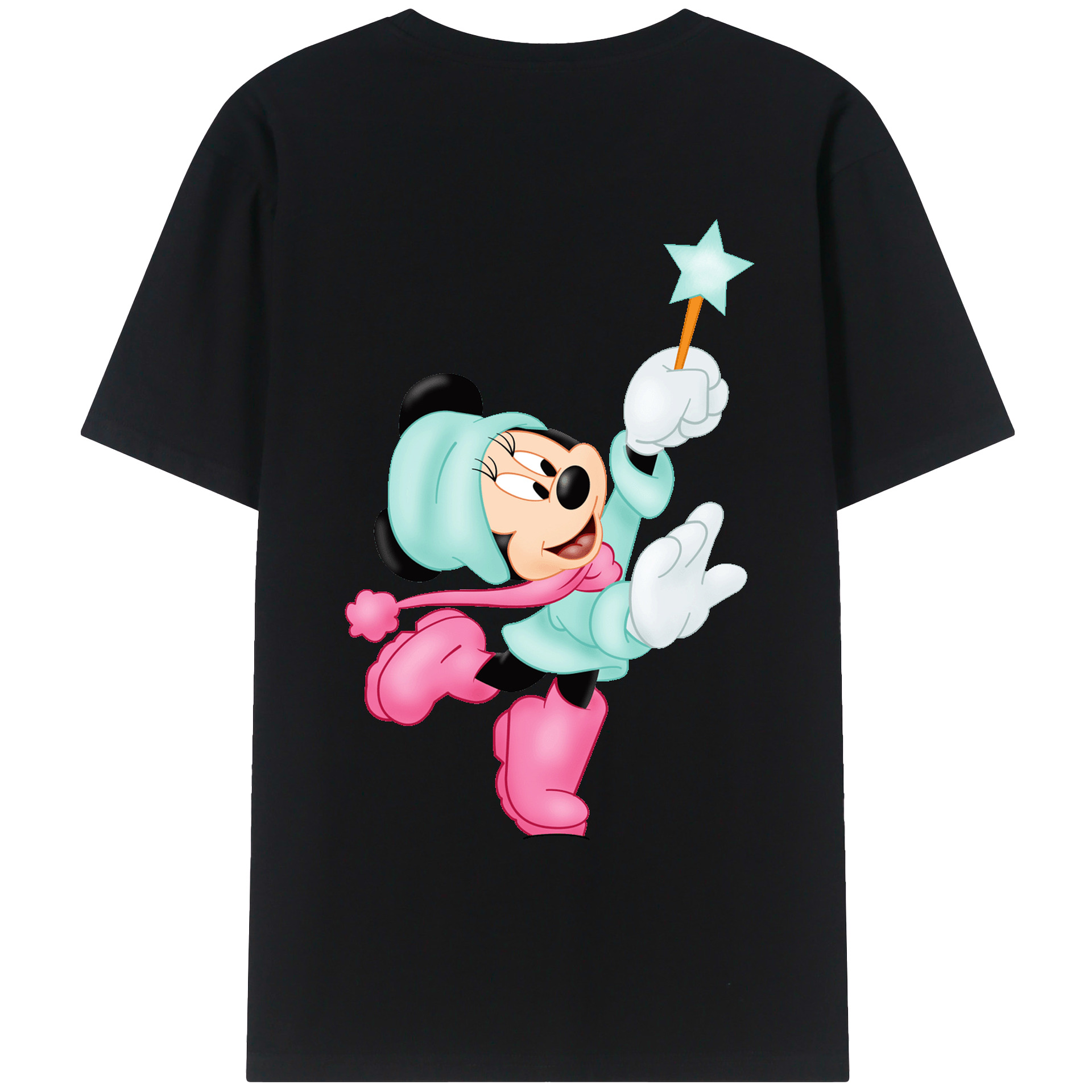 （画像用） ミッキーマウス Mickey Mouse レディース半袖Tシャツ(バックプリント)