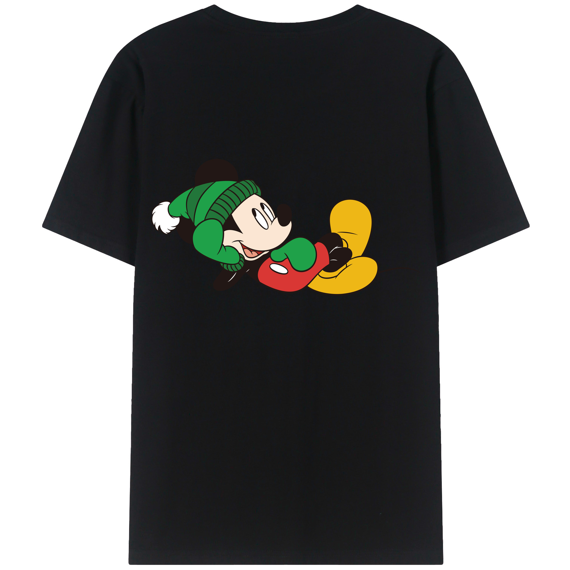 （画像用） ミッキーマウス Mickey Mouse レディース半袖Tシャツ(バックプリント)