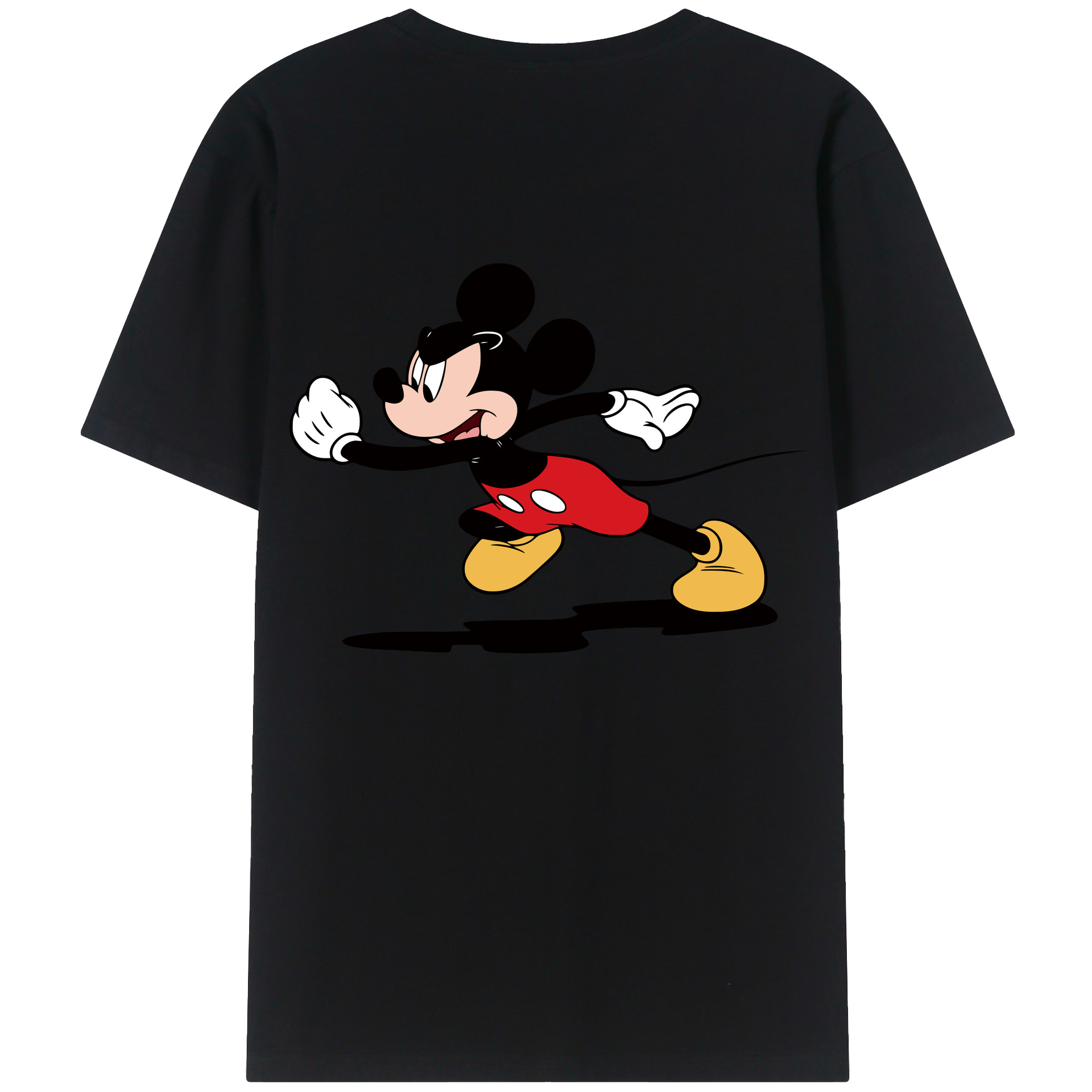 （画像用） ミッキーマウス Mickey Mouse レディース半袖Tシャツ(バックプリント)