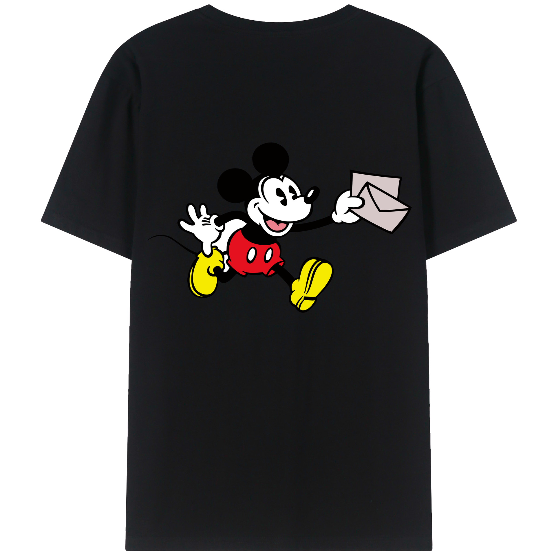 （画像用） ミッキーマウス Mickey Mouse レディース半袖Tシャツ(バックプリント)