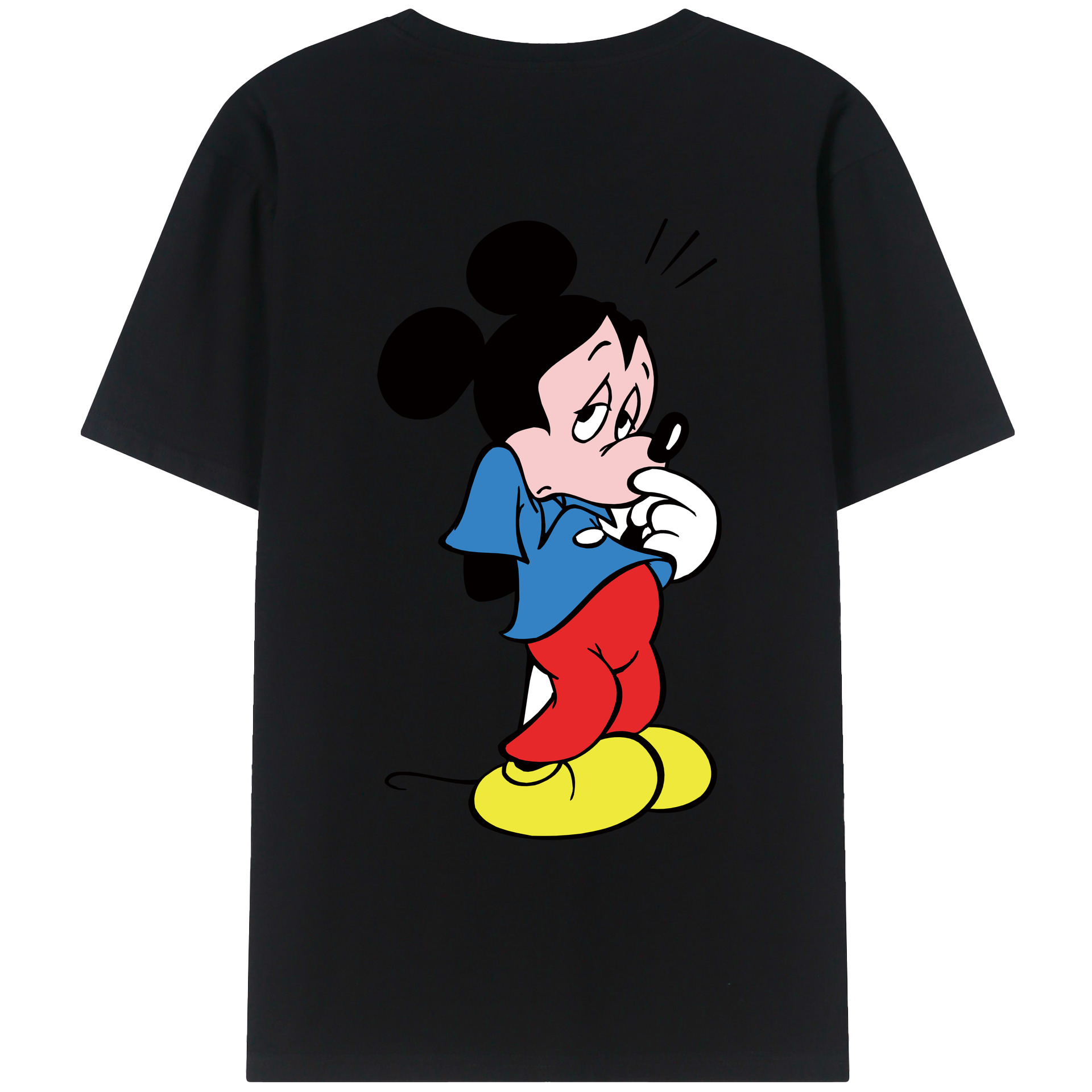 （画像用） ミッキーマウス Mickey Mouse レディース半袖Tシャツ(バックプリント)