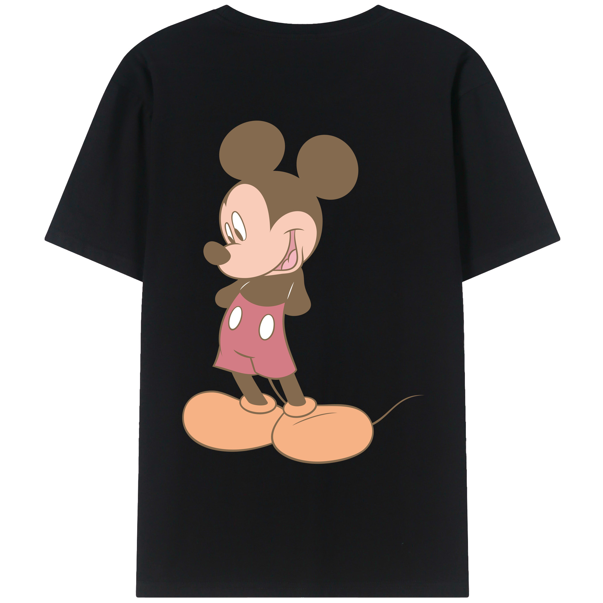 （画像用） ミッキーマウス Mickey Mouse レディース半袖Tシャツ(バックプリント)