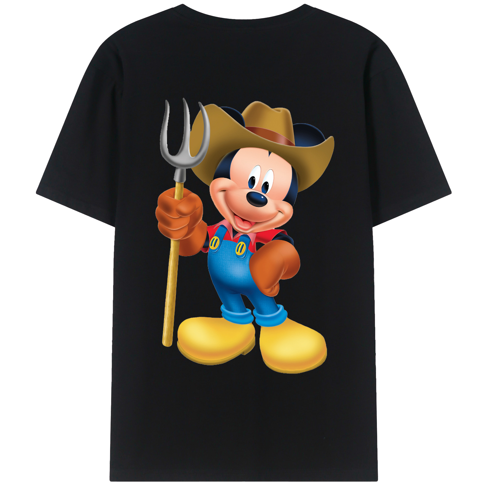 （画像用） ミッキーマウス Mickey Mouse レディース半袖Tシャツ(バックプリント)