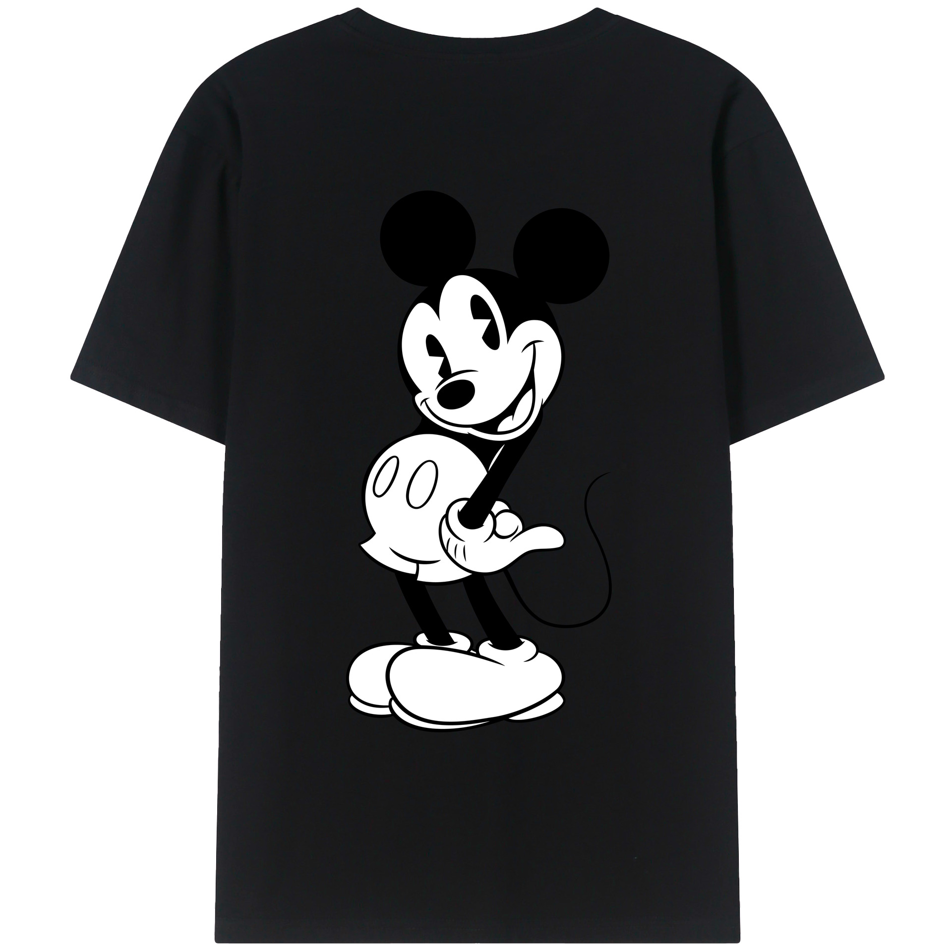 （画像用） ミッキーマウス Mickey Mouse レディース半袖Tシャツ(バックプリント)