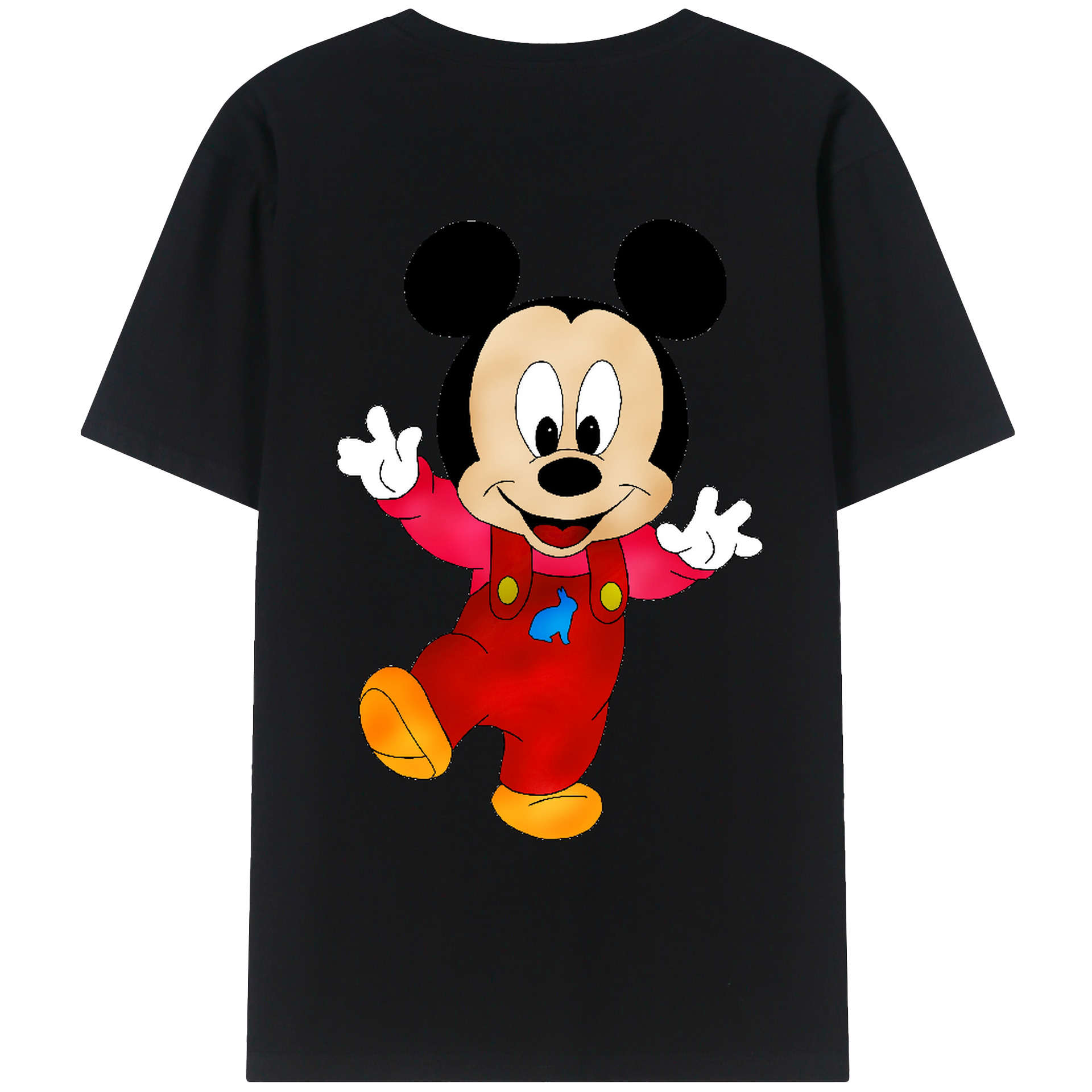（画像用） ミッキーマウス Mickey Mouse レディース半袖Tシャツ(バックプリント)