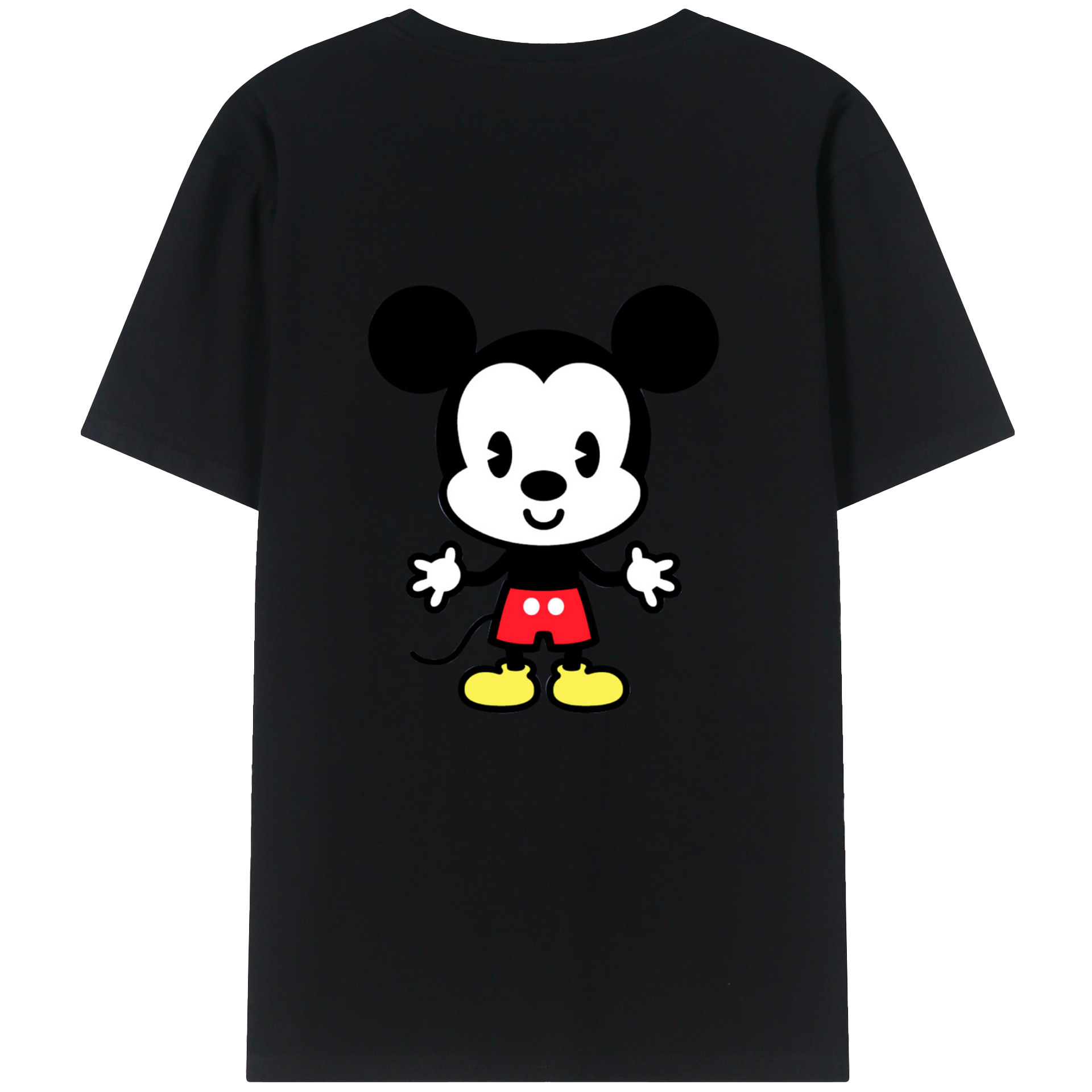 （画像用） ミッキーマウス Mickey Mouse レディース半袖Tシャツ(バックプリント)