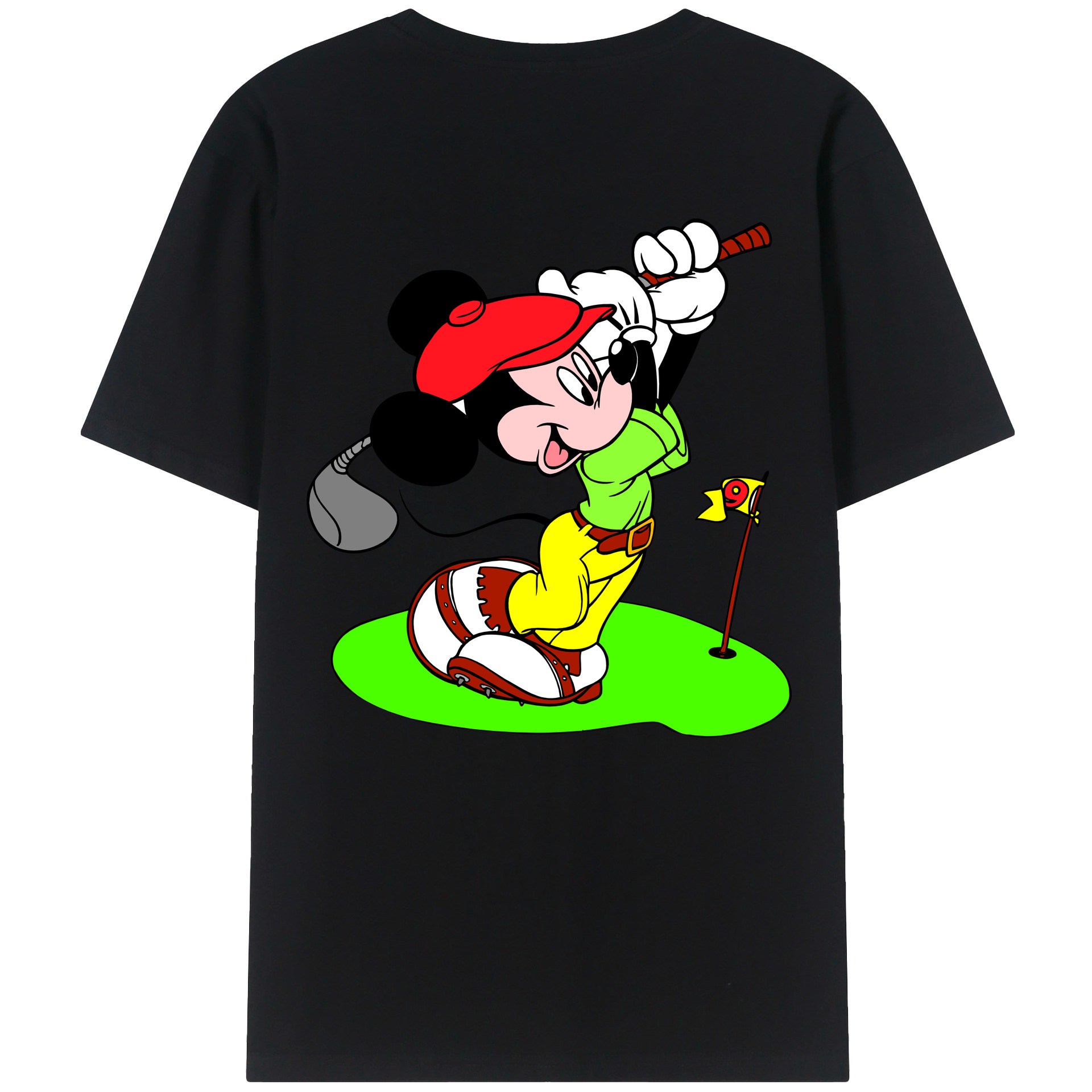 （画像用） ミッキーマウス Mickey Mouse レディース半袖Tシャツ(バックプリント)