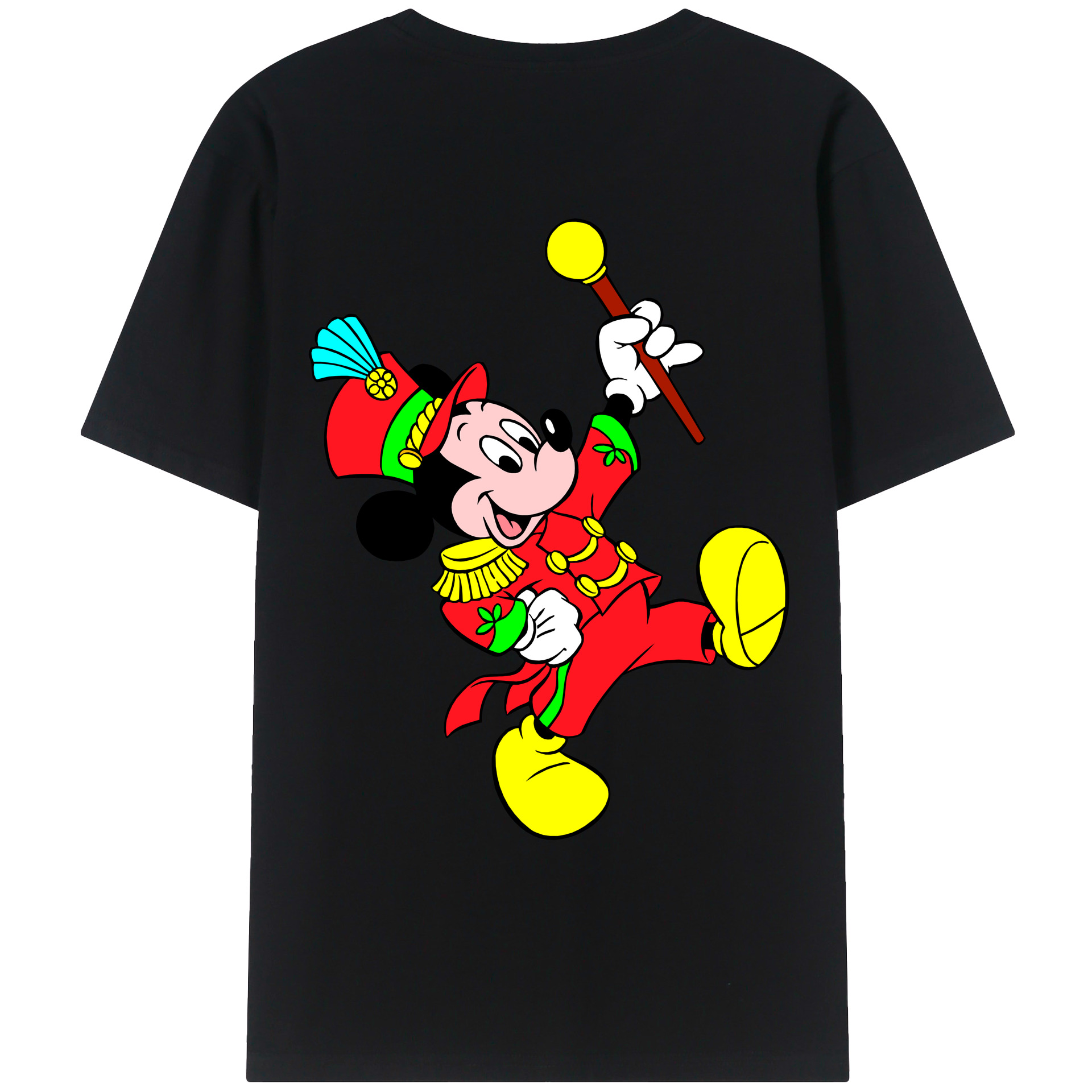 （画像用） ミッキーマウス Mickey Mouse レディース半袖Tシャツ(バックプリント)