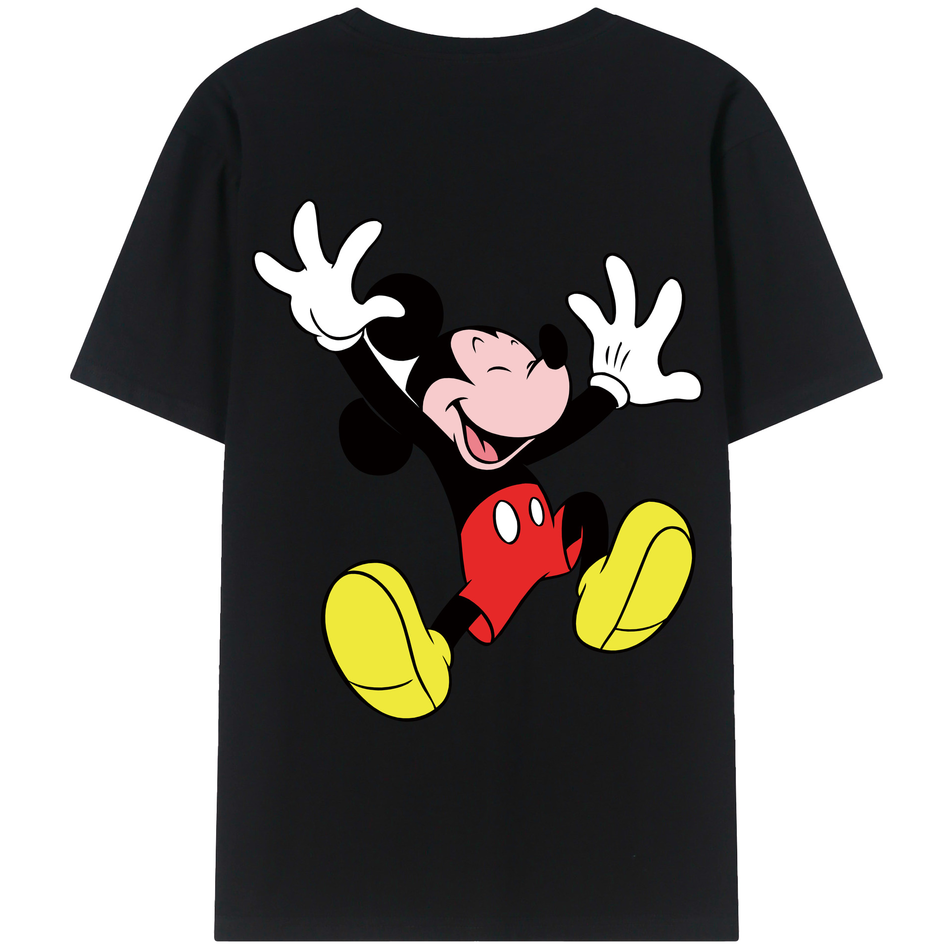 （画像用） ミッキーマウス Mickey Mouse レディース半袖Tシャツ(バックプリント)