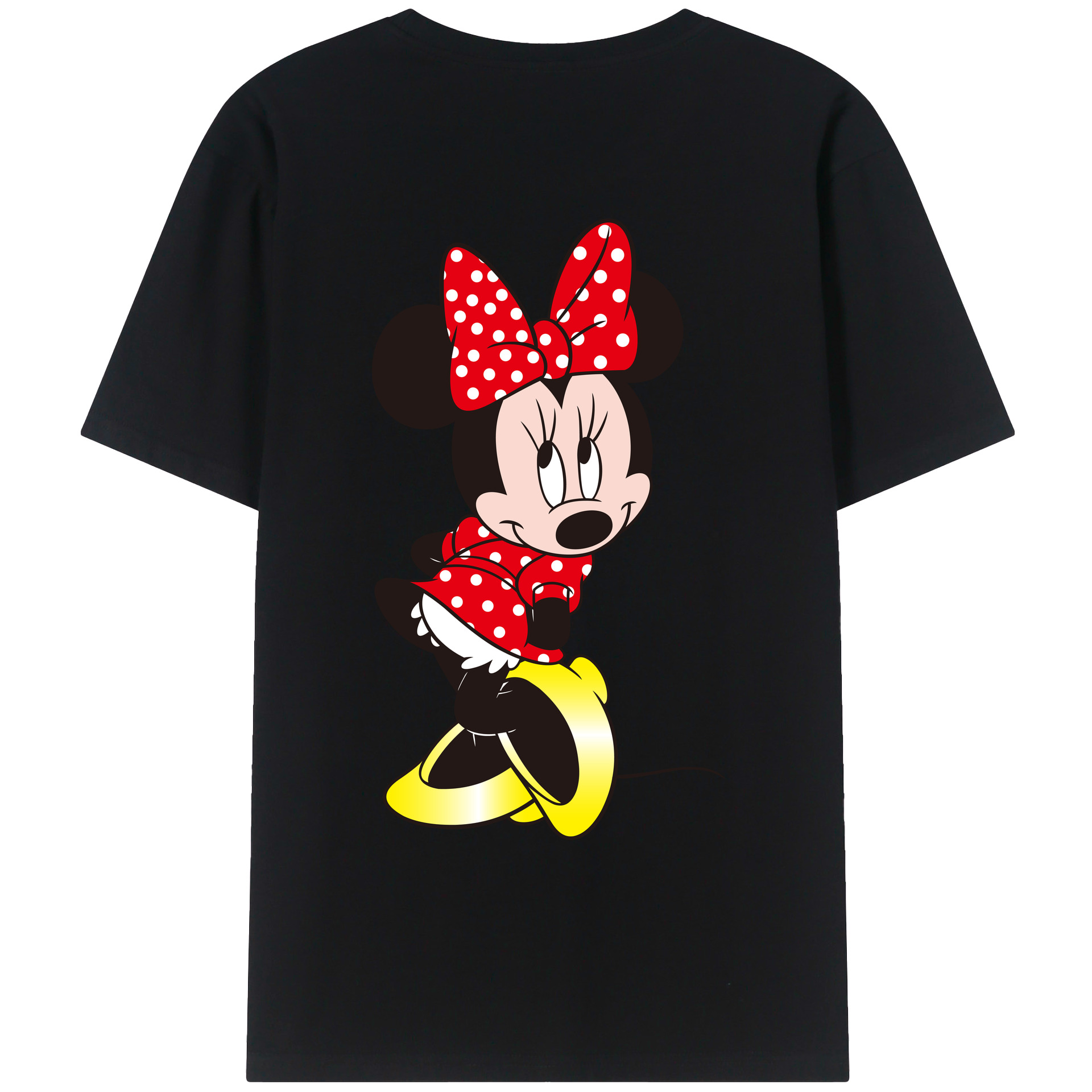 （画像用） ミッキーマウス Mickey Mouse レディース半袖Tシャツ(バックプリント)