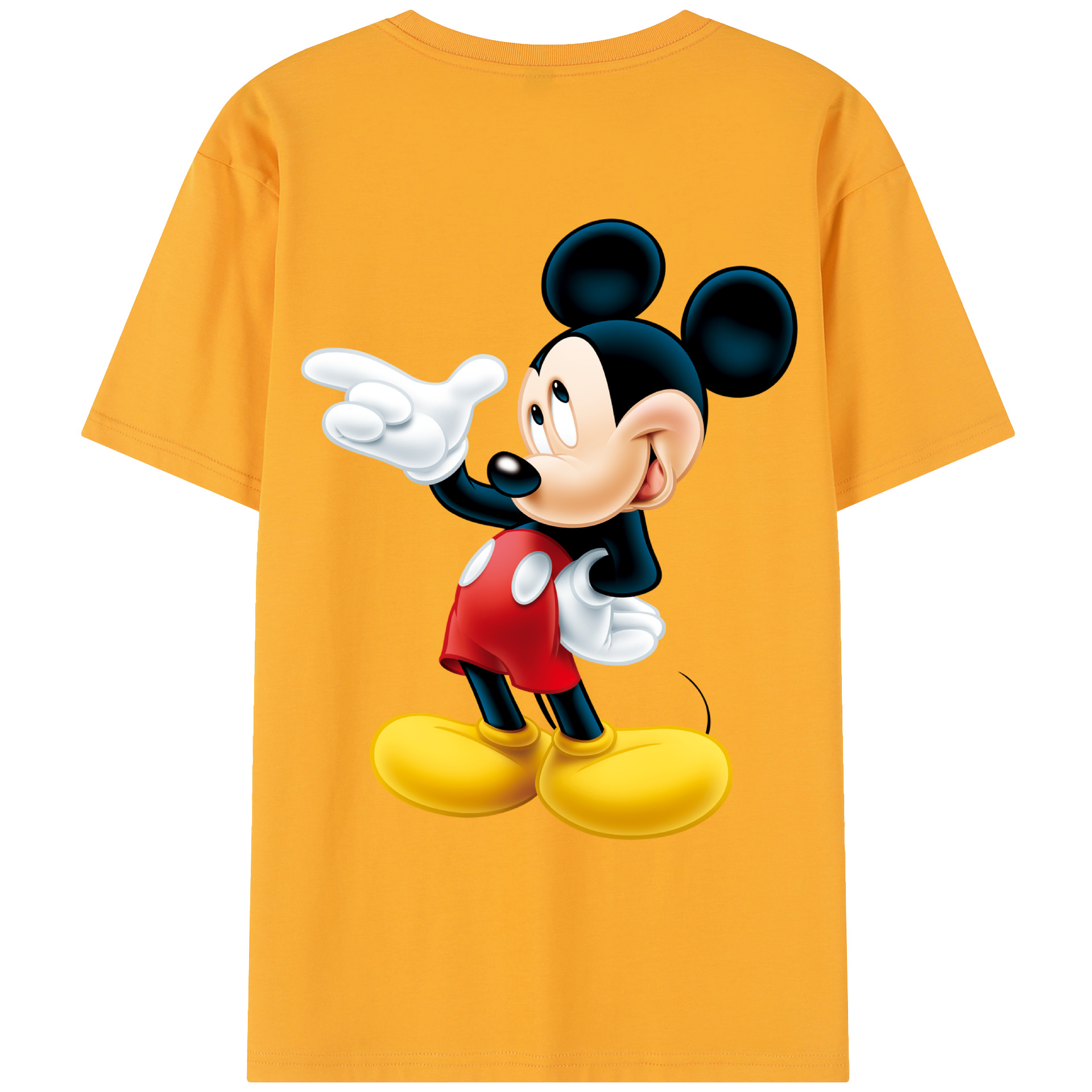 （画像用） ミッキーマウス Mickey Mouse レディース半袖Tシャツ(バックプリント)