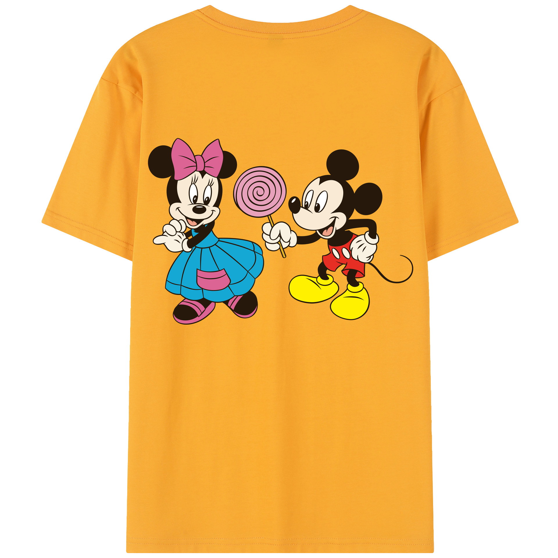 （画像用） ミッキーマウス Mickey Mouse レディース半袖Tシャツ(バックプリント)