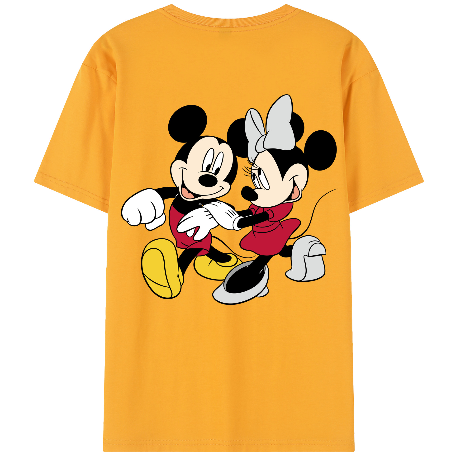 （画像用） ミッキーマウス Mickey Mouse レディース半袖Tシャツ(バックプリント)
