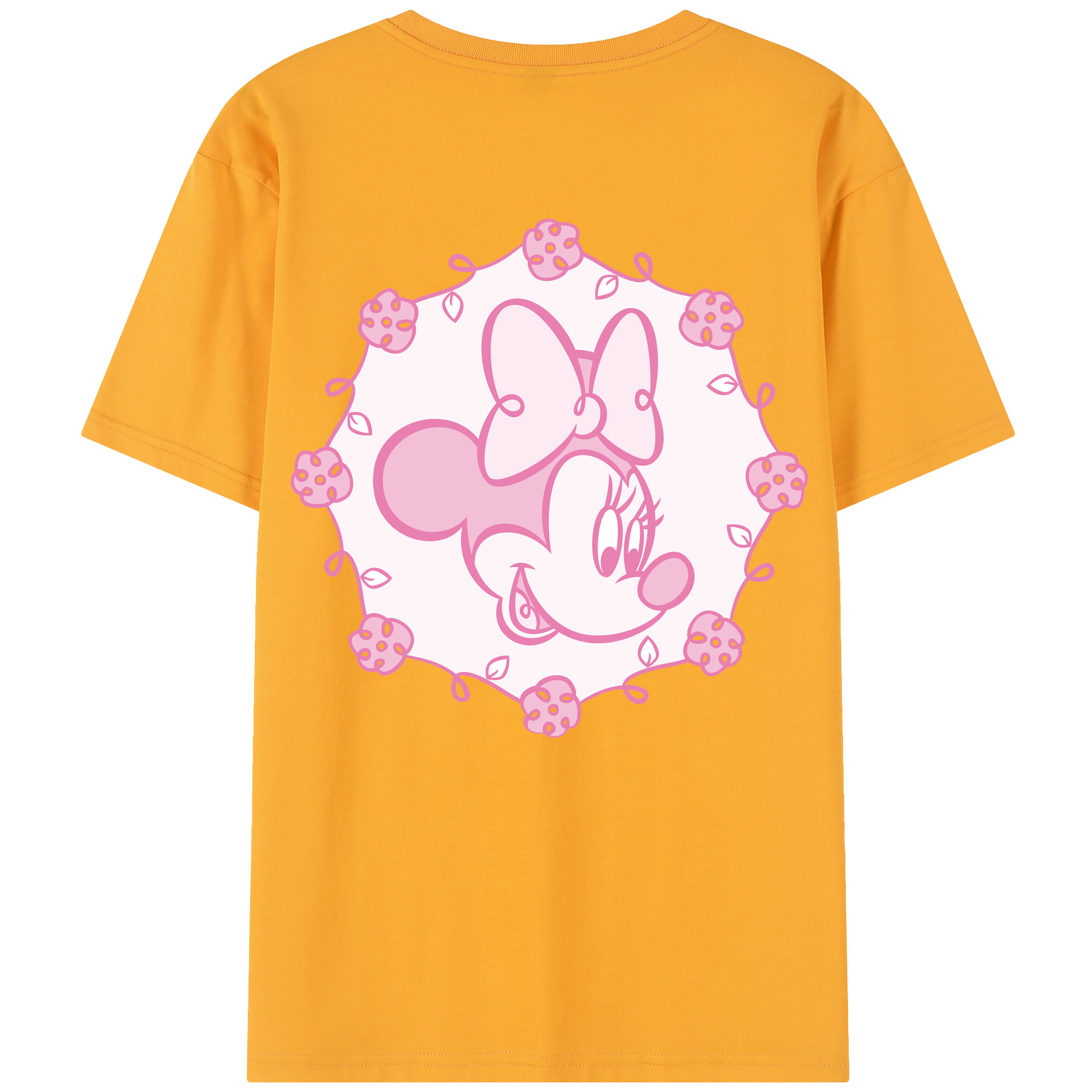 （画像用） ミッキーマウス Mickey Mouse レディース半袖Tシャツ(バックプリント)