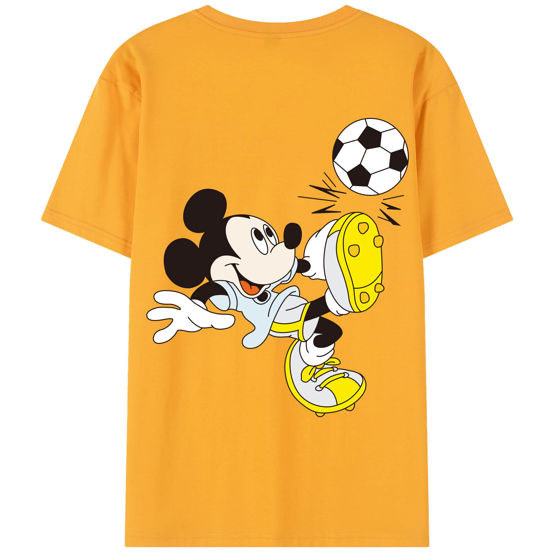 （画像用） ミッキーマウス Mickey Mouse レディース半袖Tシャツ(バックプリント)