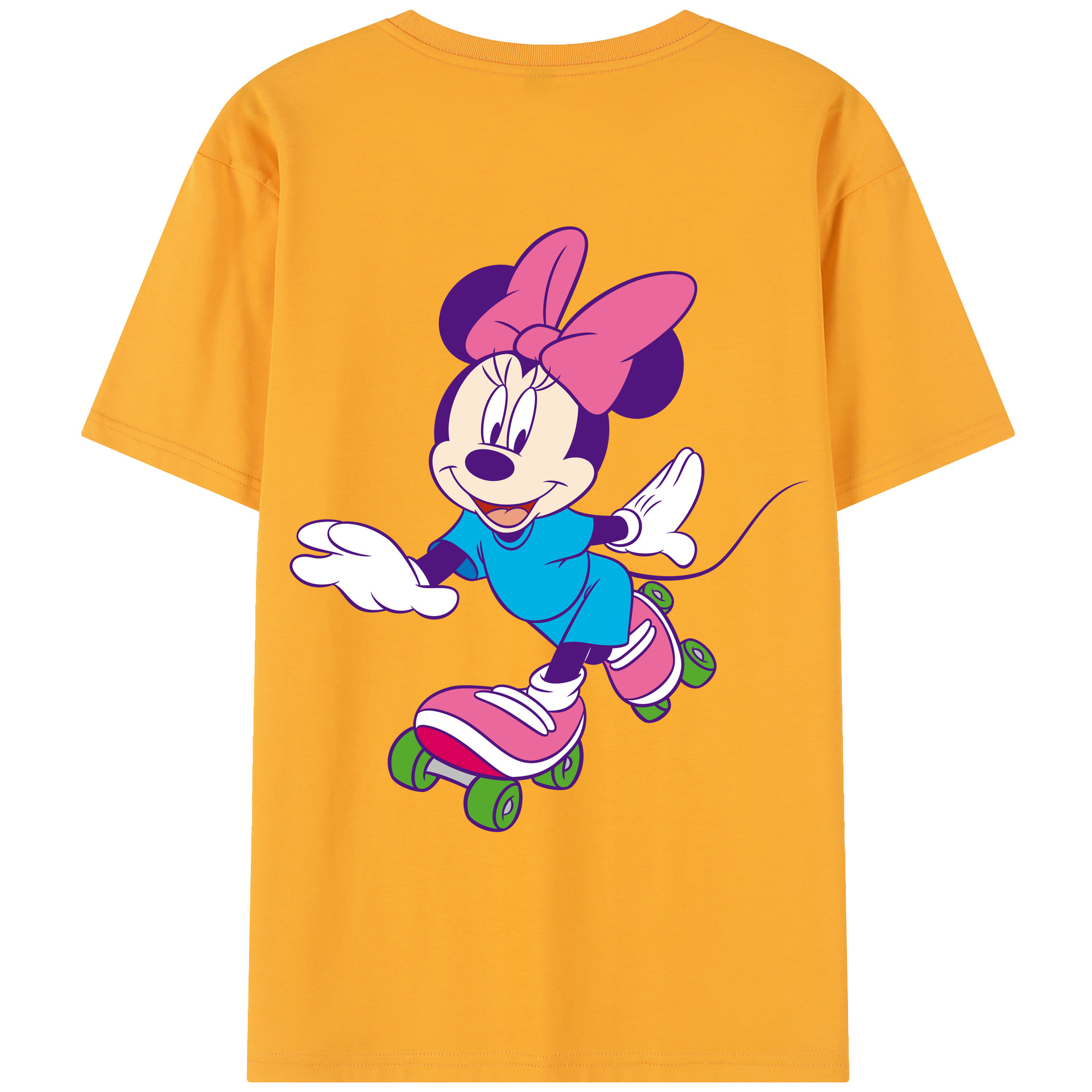 （画像用） ミッキーマウス Mickey Mouse レディース半袖Tシャツ(バックプリント)