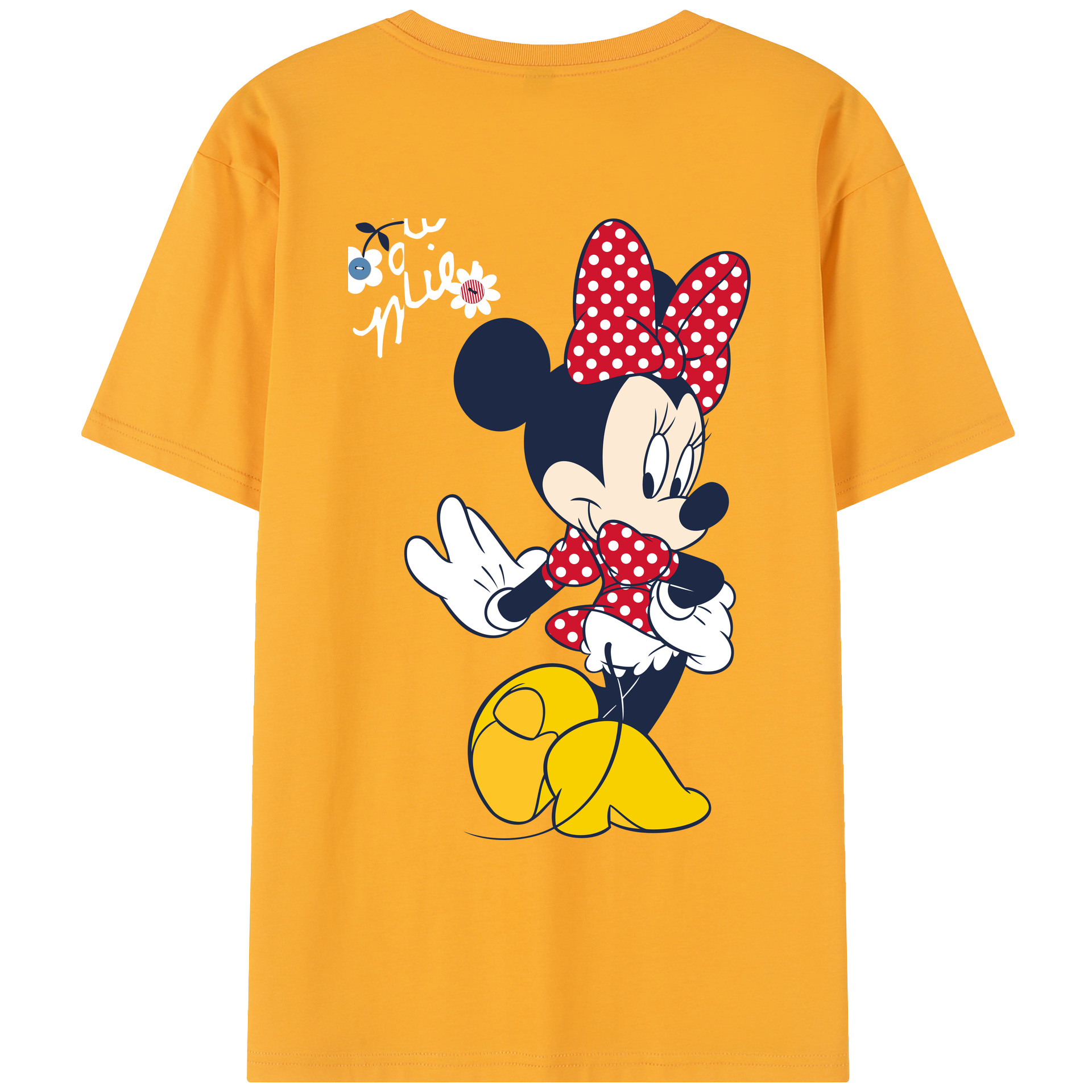 （画像用） ミッキーマウス Mickey Mouse レディース半袖Tシャツ(バックプリント)