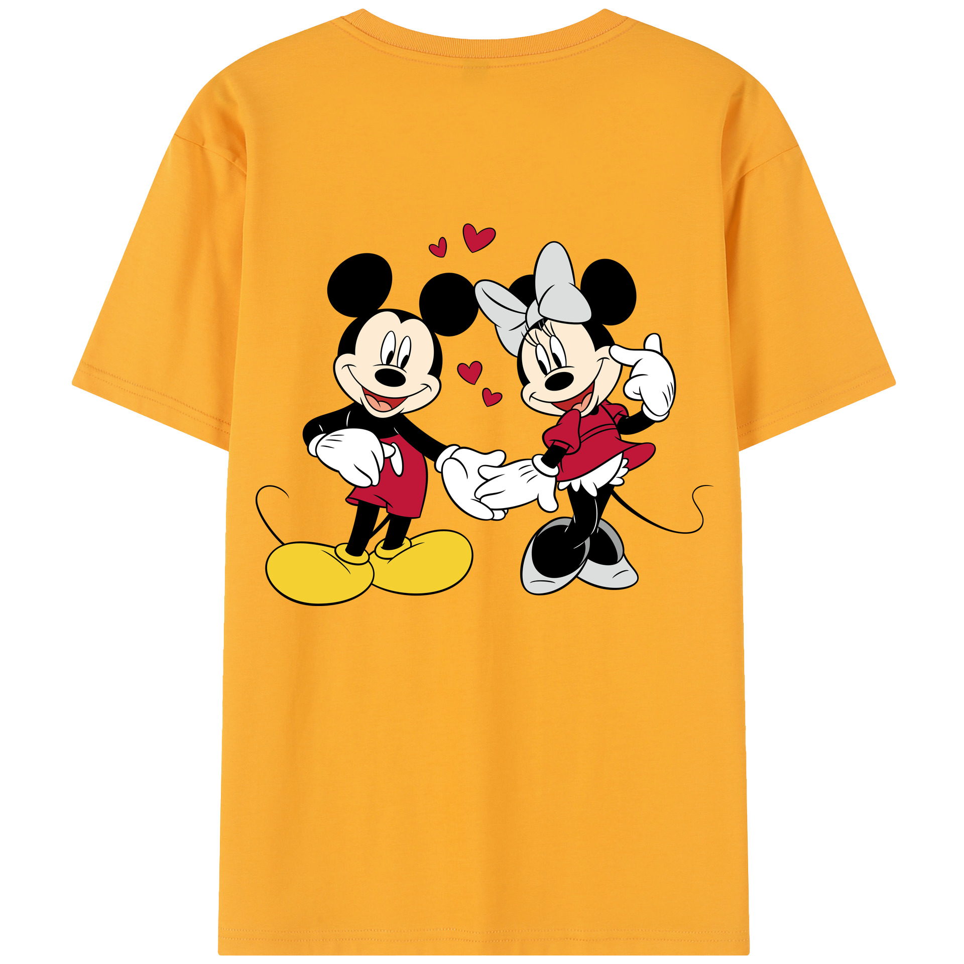 （画像用） ミッキーマウス Mickey Mouse レディース半袖Tシャツ(バックプリント)