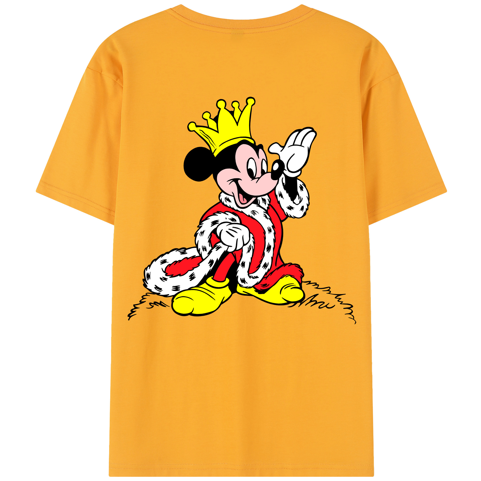 （画像用） ミッキーマウス Mickey Mouse レディース半袖Tシャツ(バックプリント)
