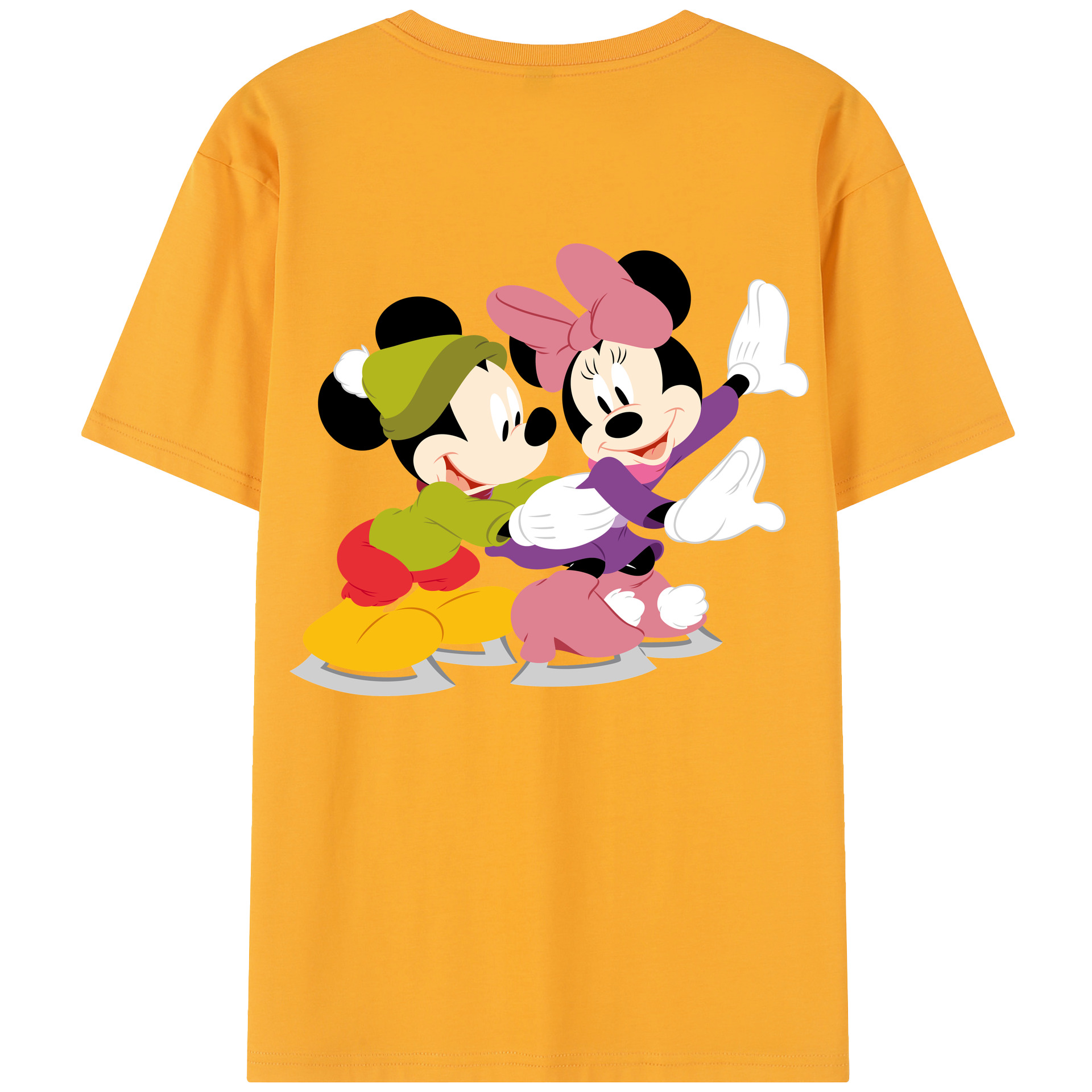 （画像用） ミッキーマウス Mickey Mouse レディース半袖Tシャツ(バックプリント)