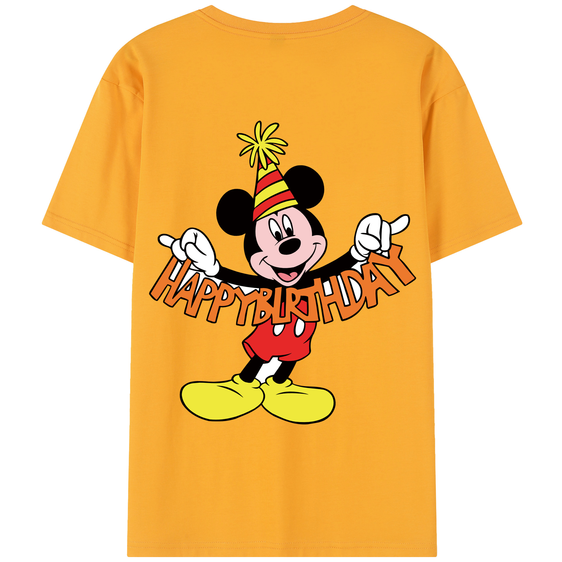 （画像用） ミッキーマウス Mickey Mouse レディース半袖Tシャツ(バックプリント)