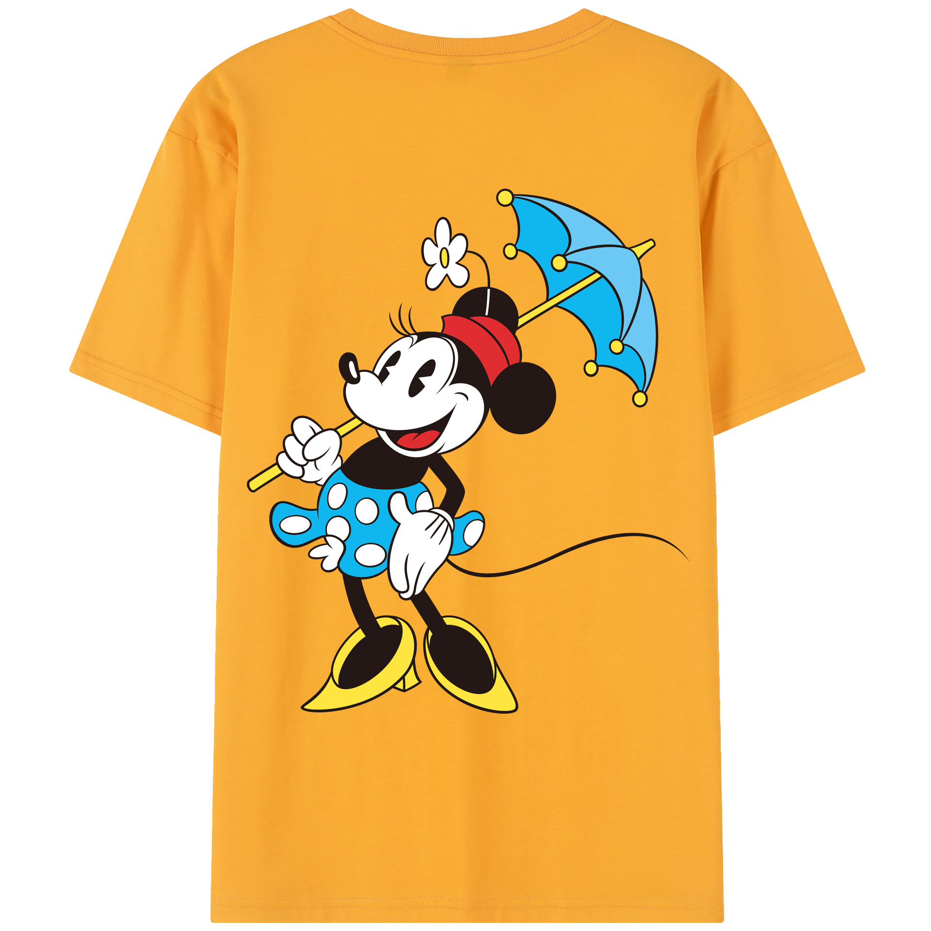 （画像用） ミッキーマウス Mickey Mouse レディース半袖Tシャツ(バックプリント)