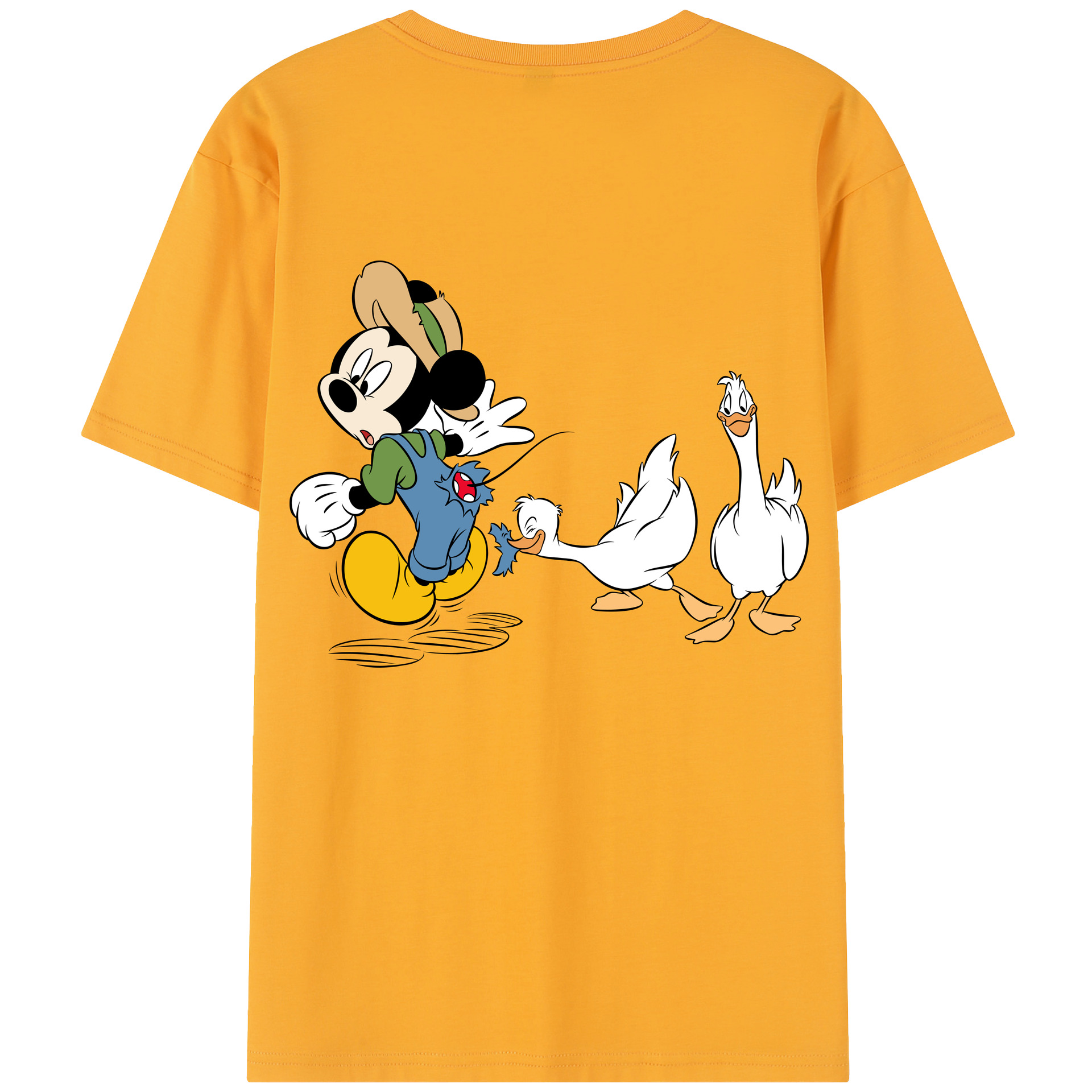 （画像用） ミッキーマウス Mickey Mouse レディース半袖Tシャツ(バックプリント)