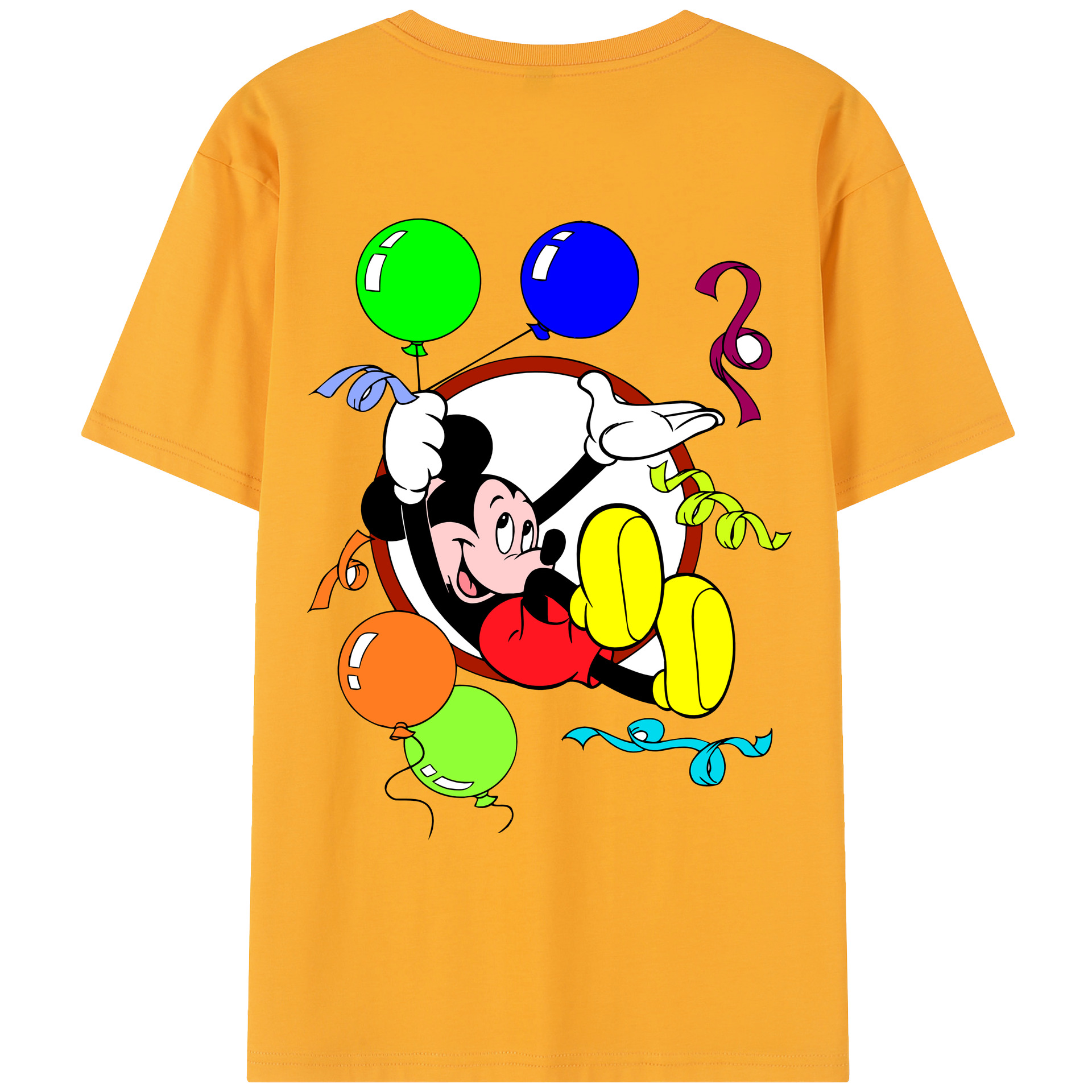 （画像用） ミッキーマウス Mickey Mouse レディース半袖Tシャツ(バックプリント)