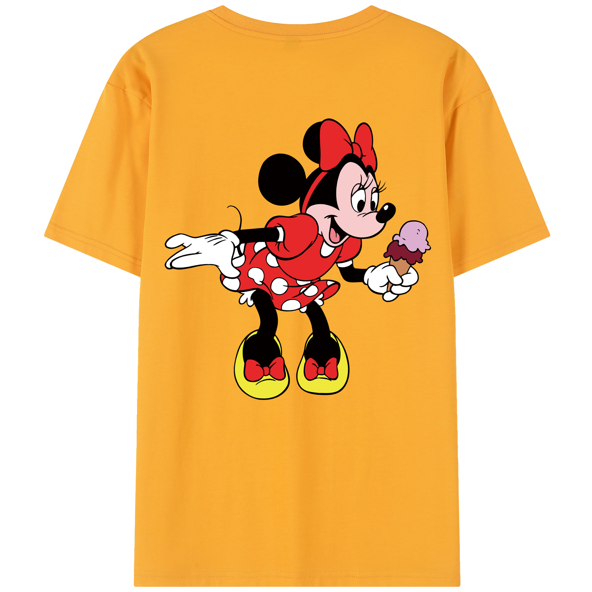 （画像用） ミッキーマウス Mickey Mouse レディース半袖Tシャツ(バックプリント)