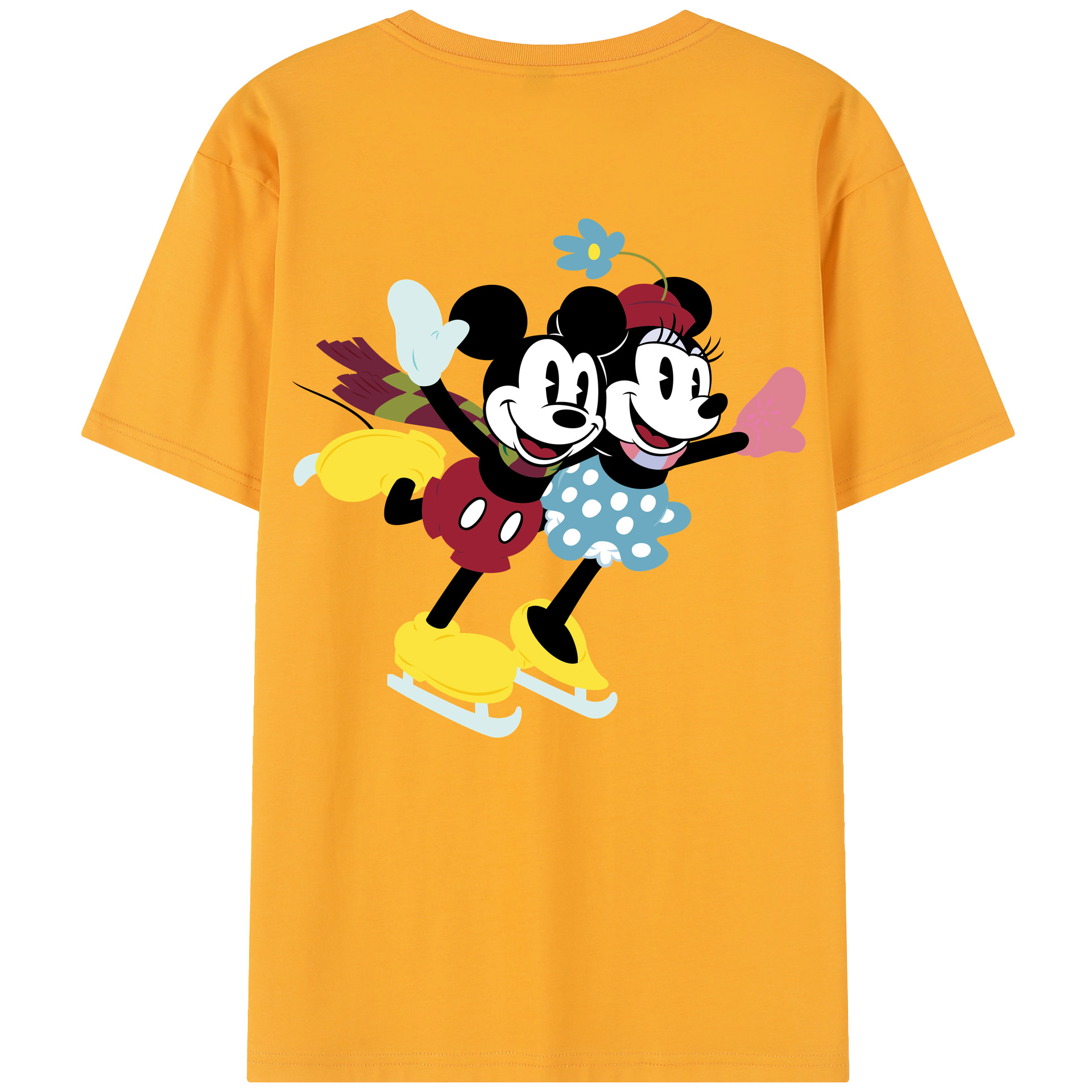 （画像用） ミッキーマウス Mickey Mouse レディース半袖Tシャツ(バックプリント)