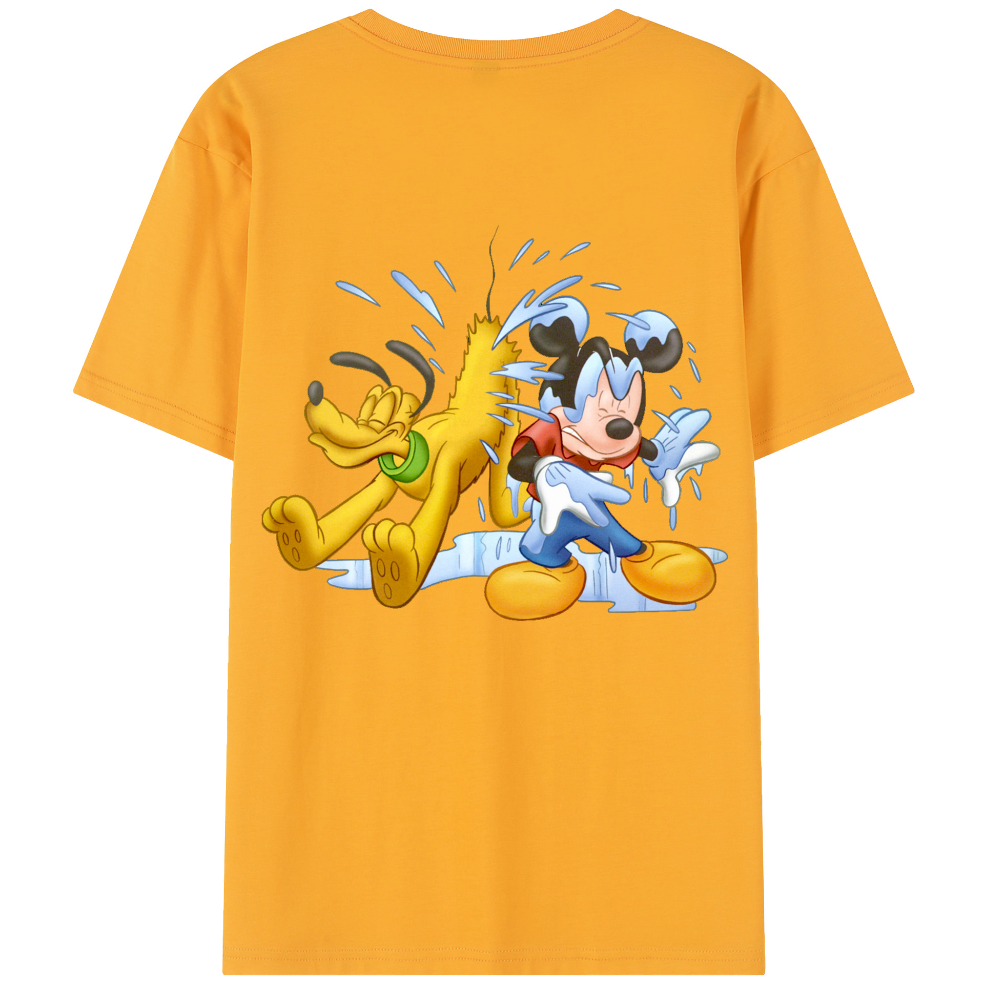 （画像用） ミッキーマウス Mickey Mouse レディース半袖Tシャツ(バックプリント)