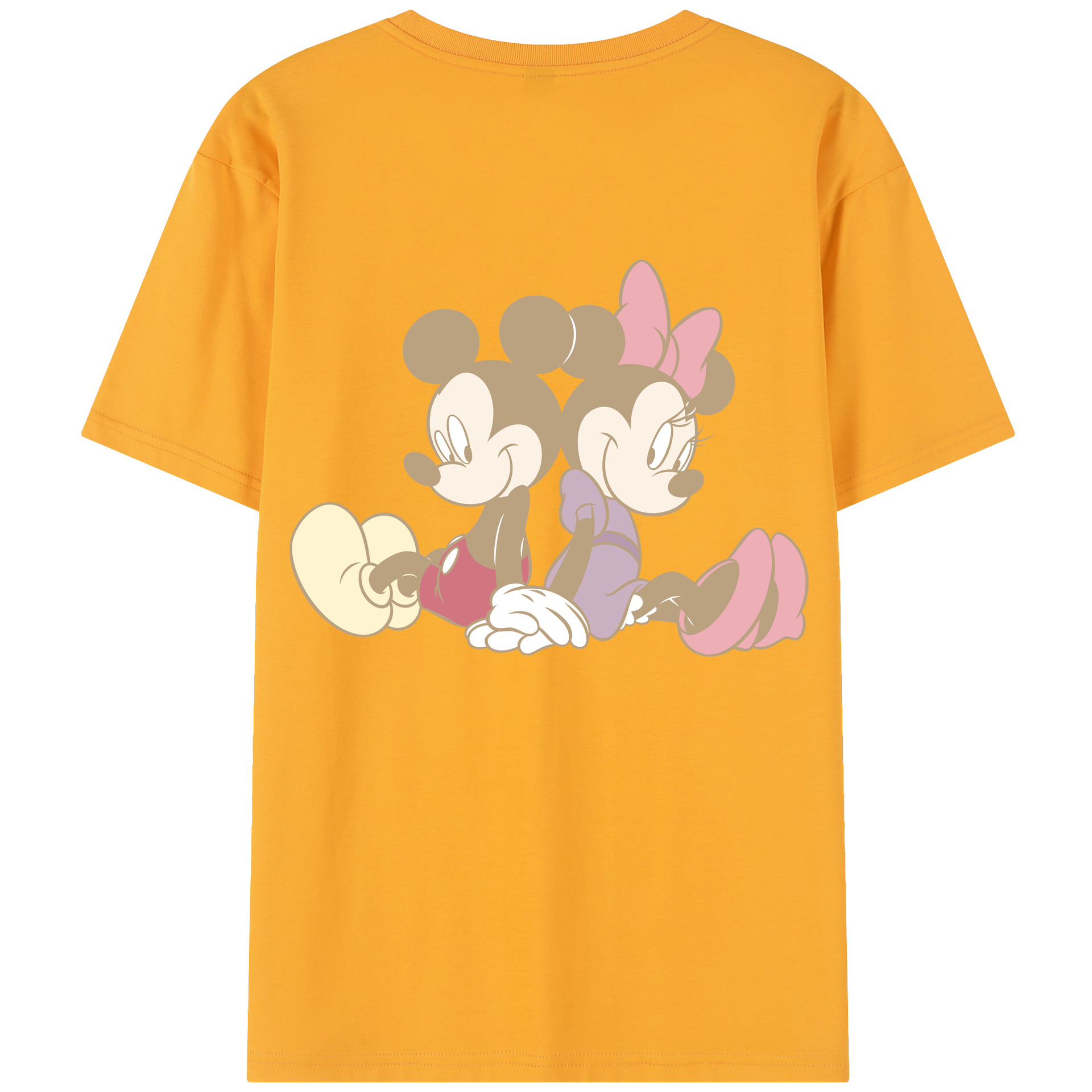 （画像用） ミッキーマウス Mickey Mouse レディース半袖Tシャツ(バックプリント)