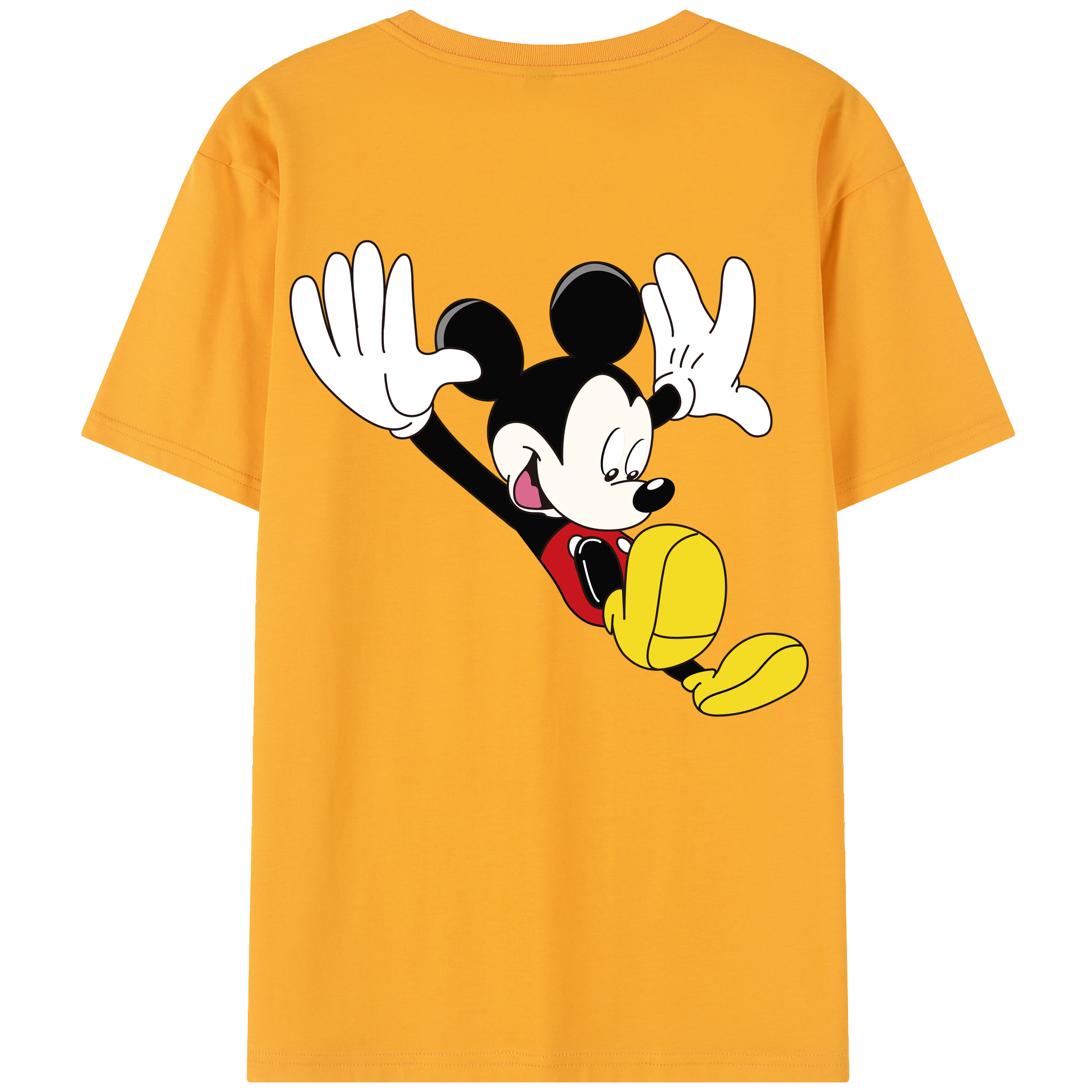 （画像用） ミッキーマウス Mickey Mouse レディース半袖Tシャツ(バックプリント)
