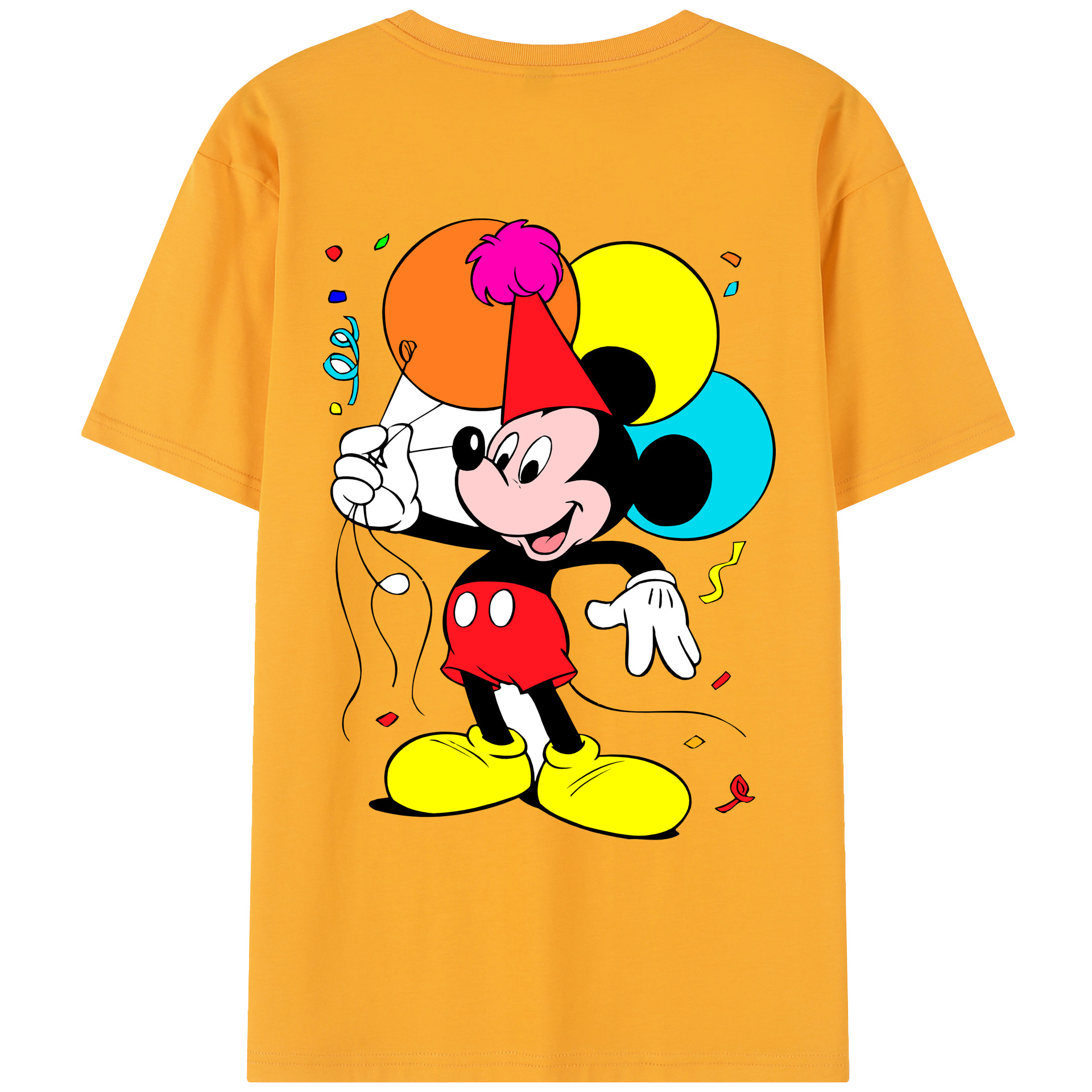 （画像用） ミッキーマウス Mickey Mouse レディース半袖Tシャツ(バックプリント)