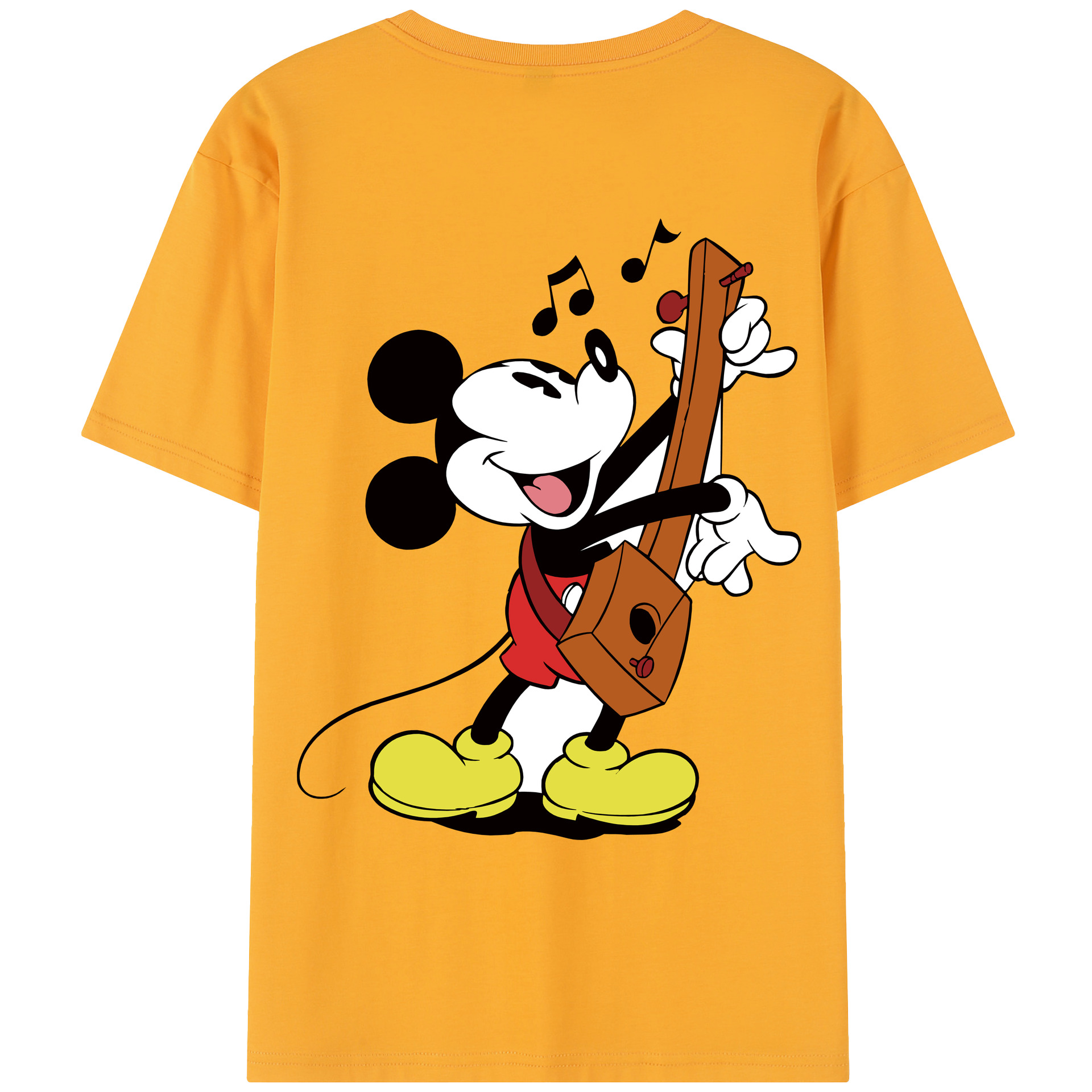 （画像用） ミッキーマウス Mickey Mouse レディース半袖Tシャツ(バックプリント)