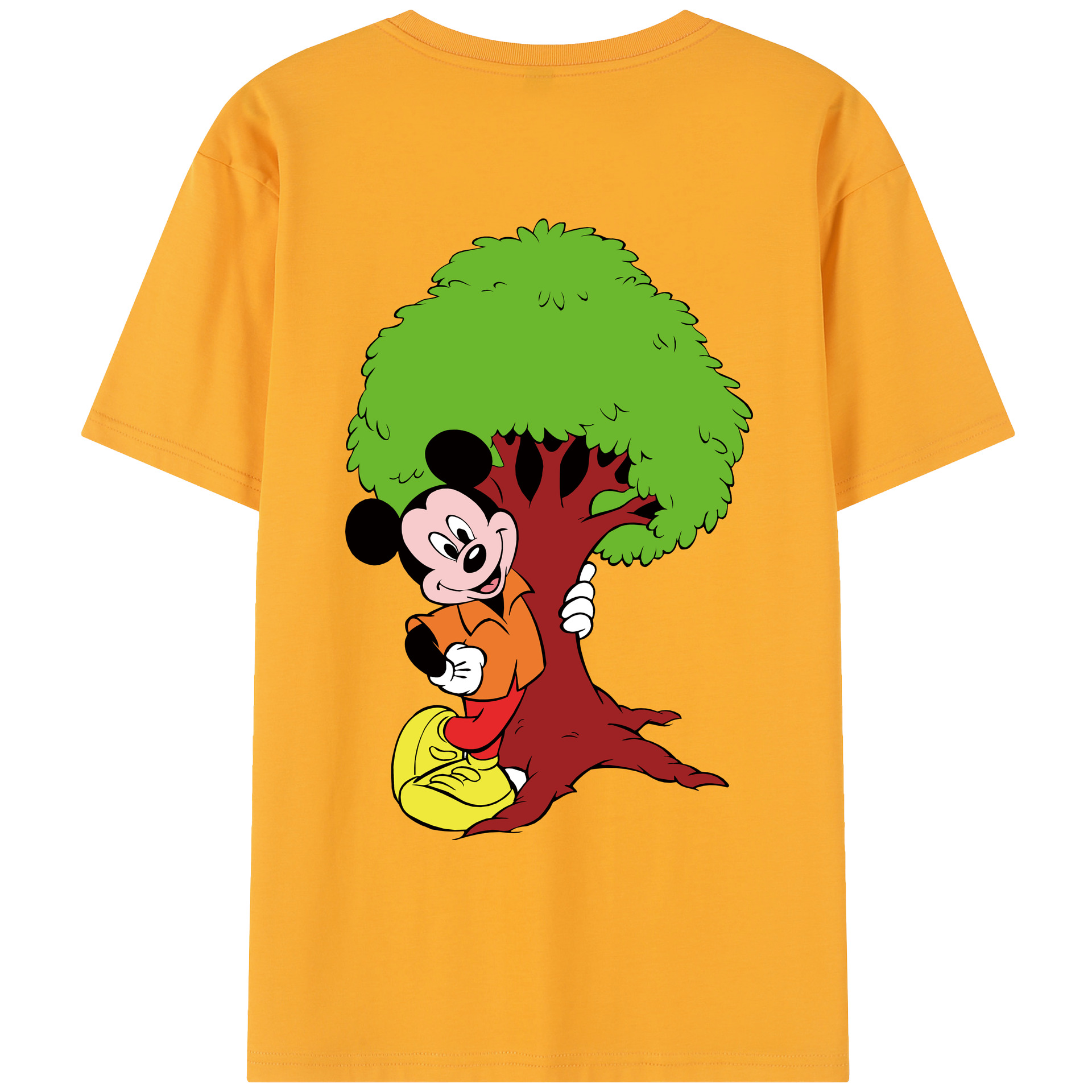 （画像用） ミッキーマウス Mickey Mouse レディース半袖Tシャツ(バックプリント)