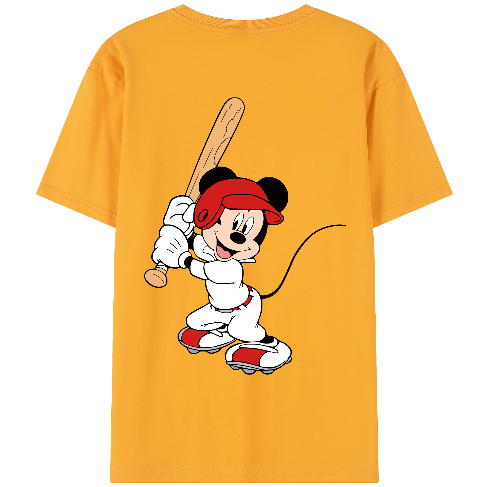（画像用） ミッキーマウス Mickey Mouse レディース半袖Tシャツ(バックプリント)