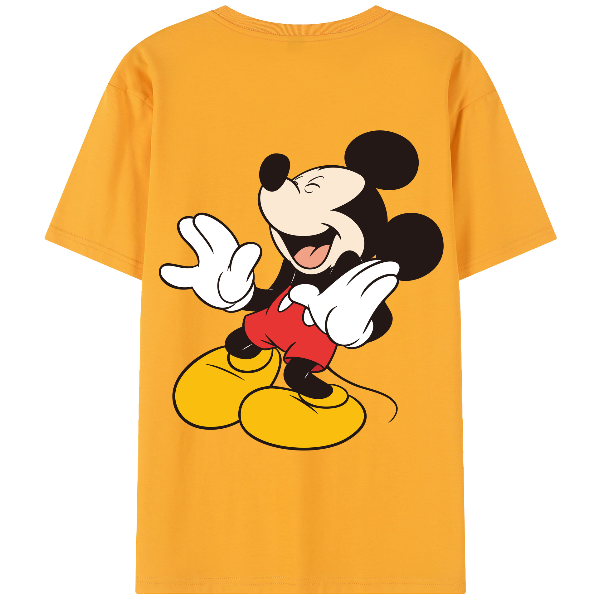 （画像用） ミッキーマウス Mickey Mouse レディース半袖Tシャツ(バックプリント)